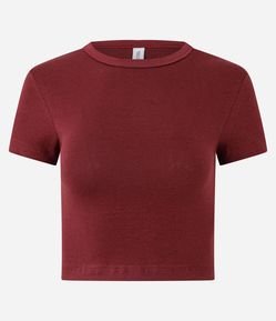 Blusa Baby Tee em Algodão com Cava Deslocada