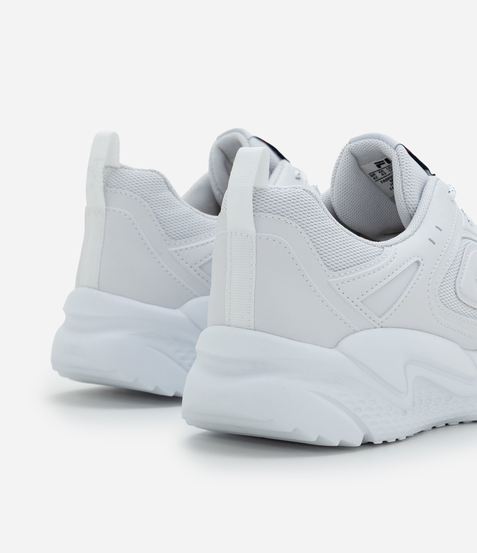 Tênis em PU com Texturas Fila Branco 6