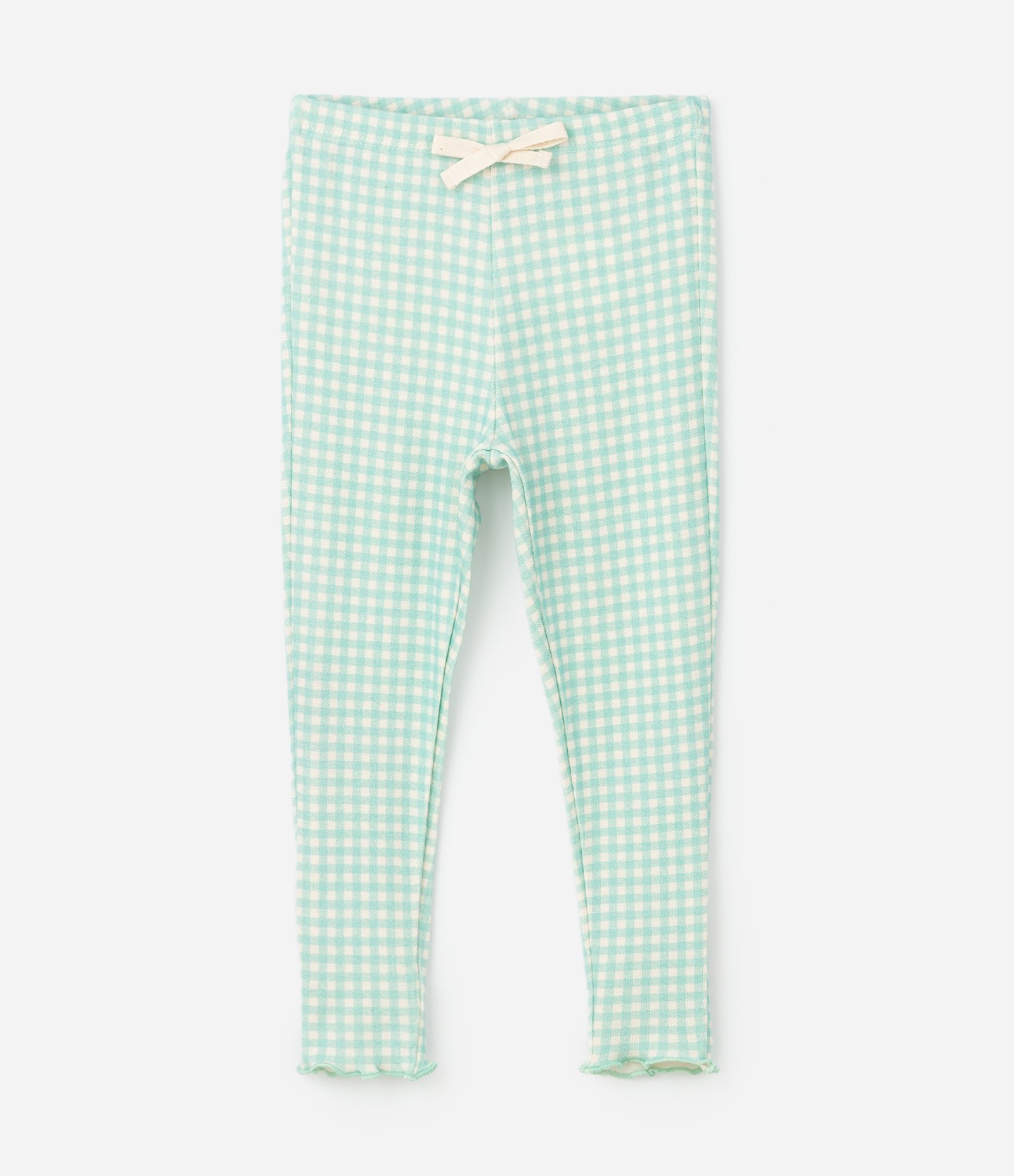 Pijama Infantil com Blusa Floral e Calça Xadrez – Tam 1 a 6 Anos Bege/Verde 6