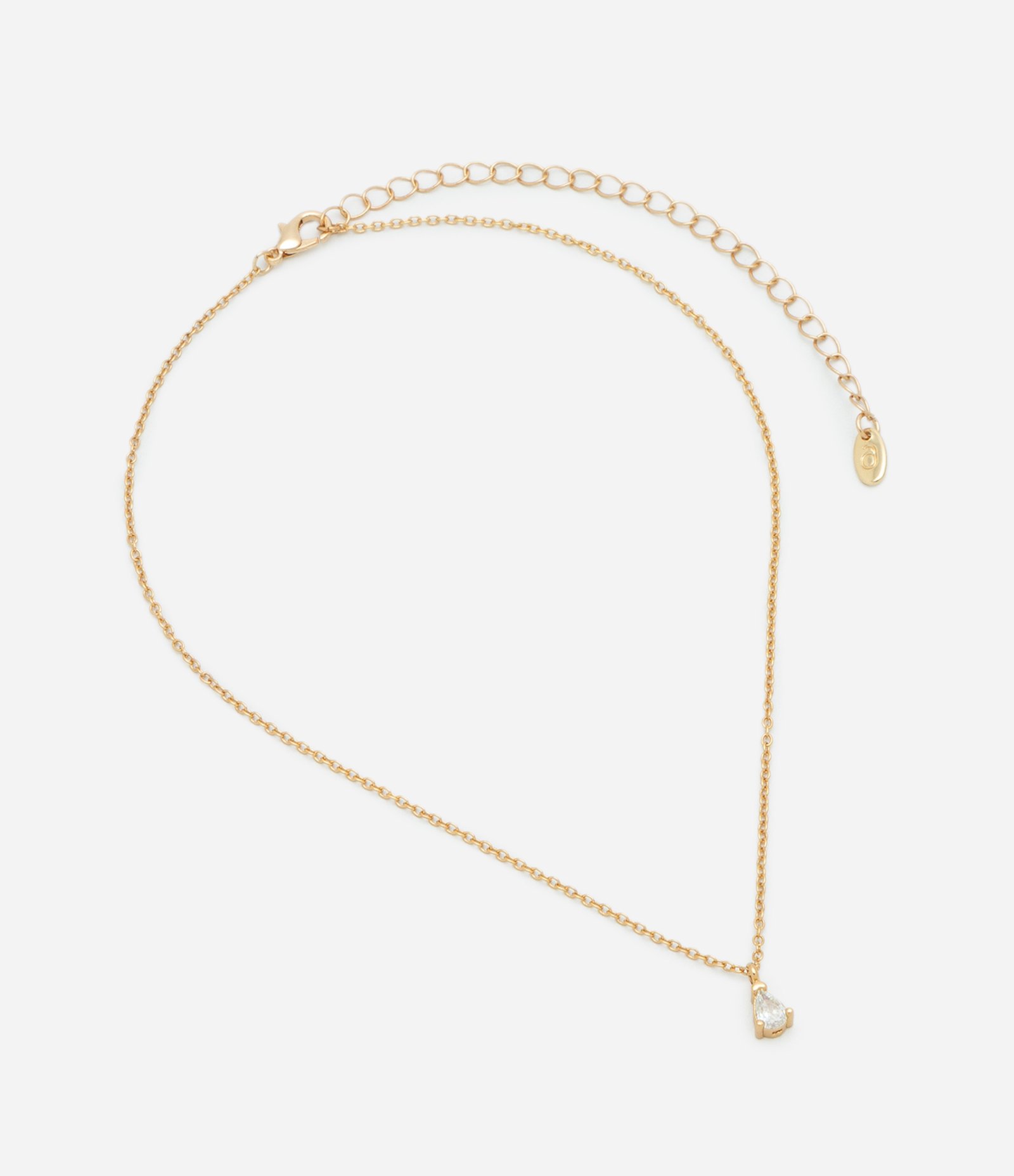 Colar Curto Delicado com Pingente de Zircônia Dourado 2