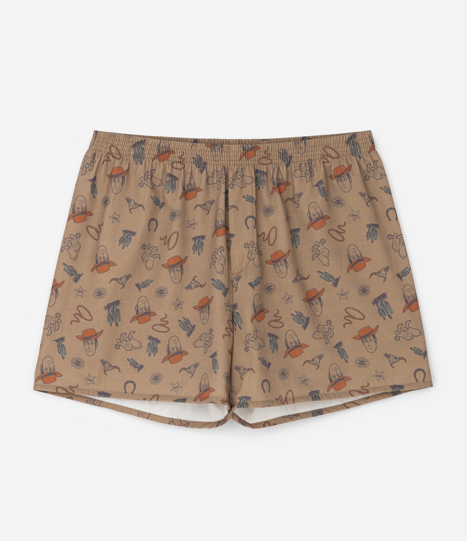 Cueca Samba Canção em Tricoline com Estampa Toy Story Woody Marrom 5