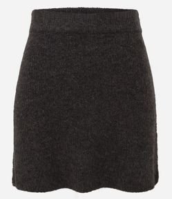 Mini Saia em Tricô com Cós Estruturado