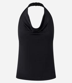 Blusa Regular Frente Única com Decote Degagê