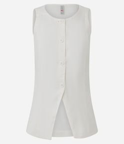 Colete em Viscolinho Acinturado com Faixa Ajustável