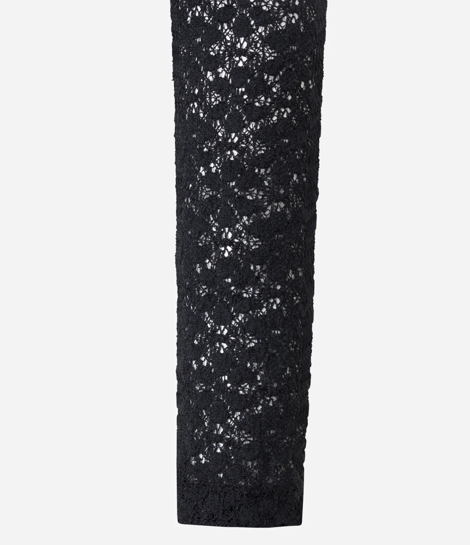 Blusa Baby Look com Sobreposição de Mangas em Renda Preto 3