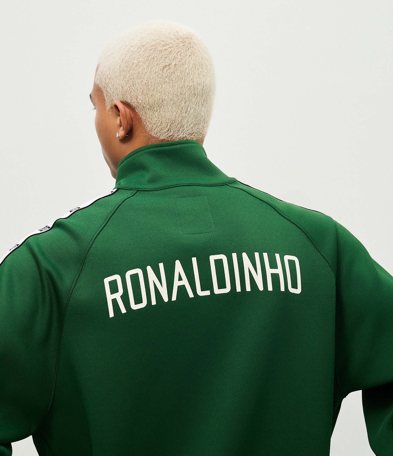Jaqueta Esportiva em Microfibra Estampa Ronaldinho Gaúcho R10 Verde