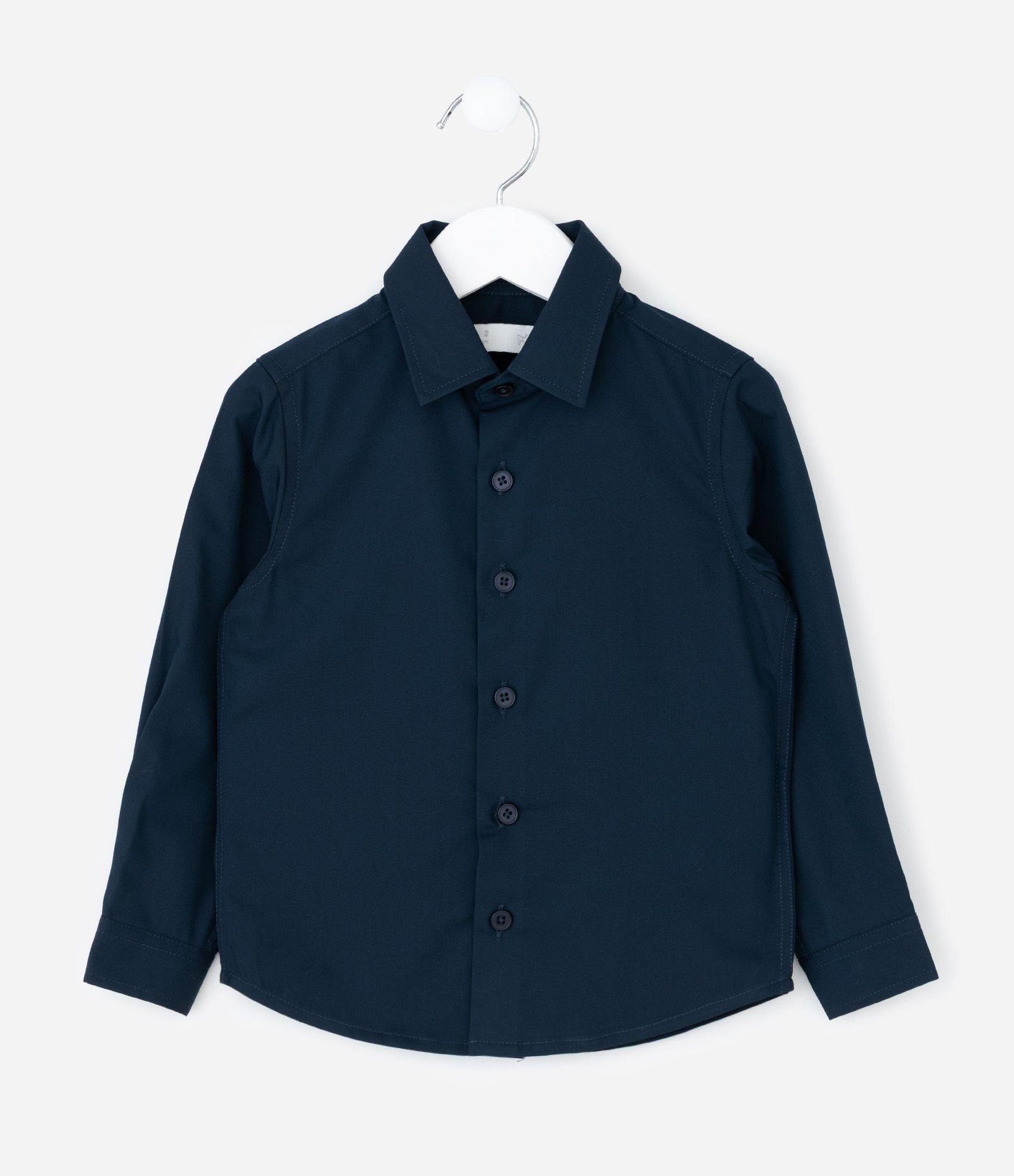 Camisa Infantil Manga Longa em Fibra de Bambu – Tam 1 a 6 Anos Azul Marinho 1
