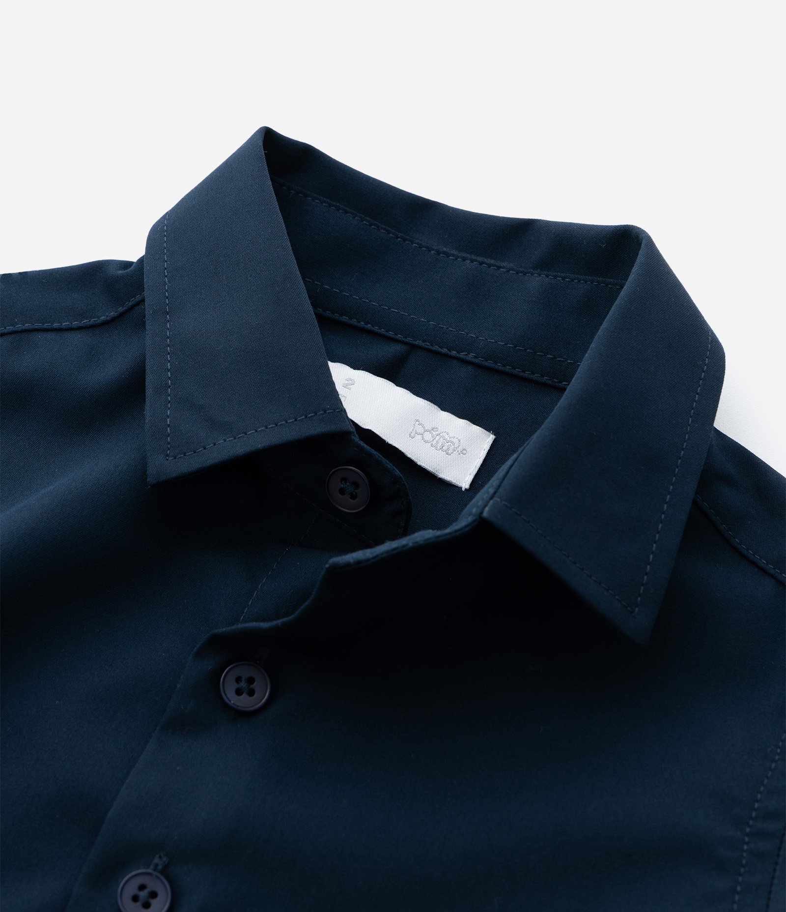 Camisa Infantil Manga Longa em Fibra de Bambu – Tam 1 a 6 Anos Azul Marinho 5