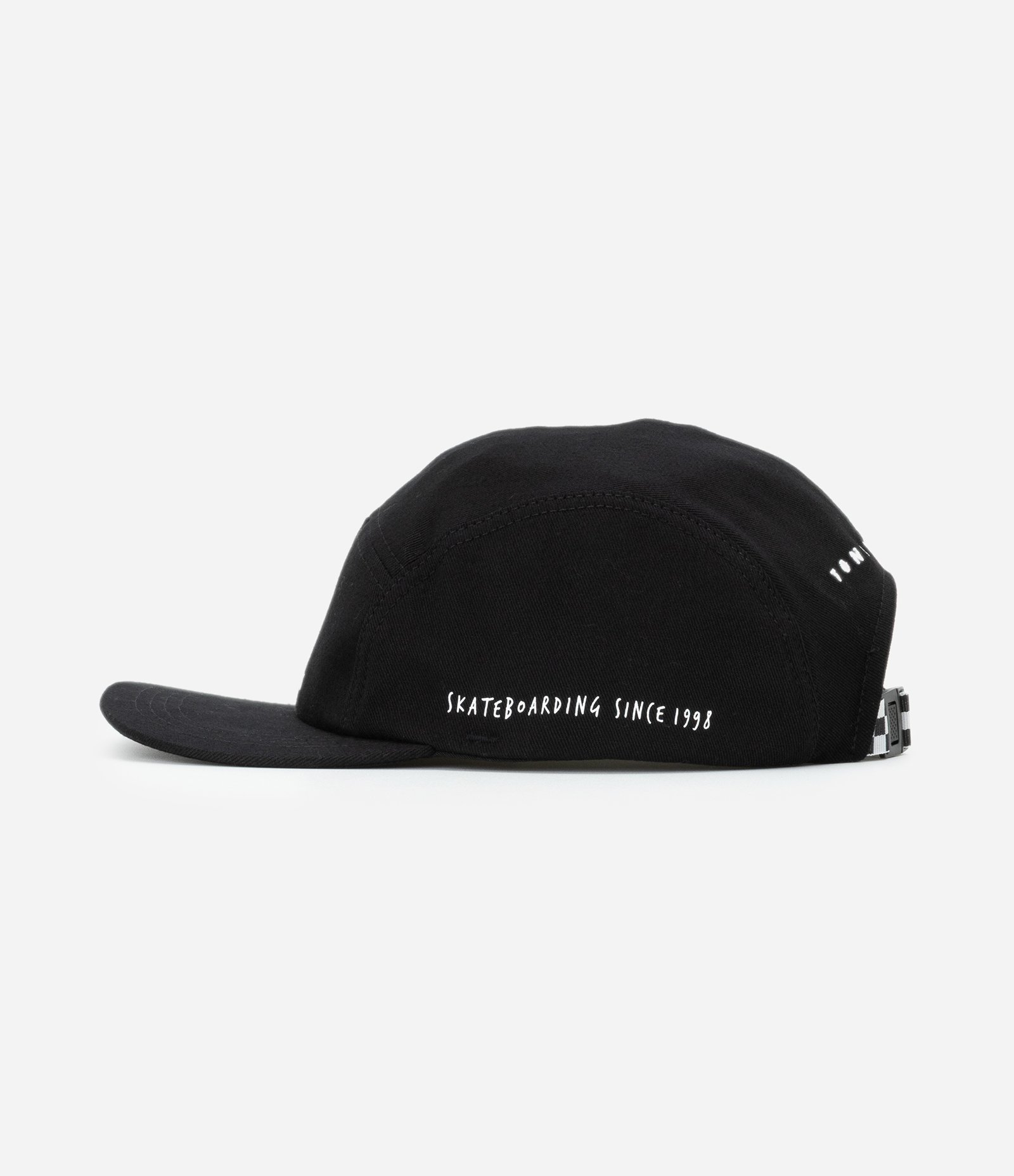 Boné 5 Panel em Sarja com Bordado Tony Hawk Preto 2