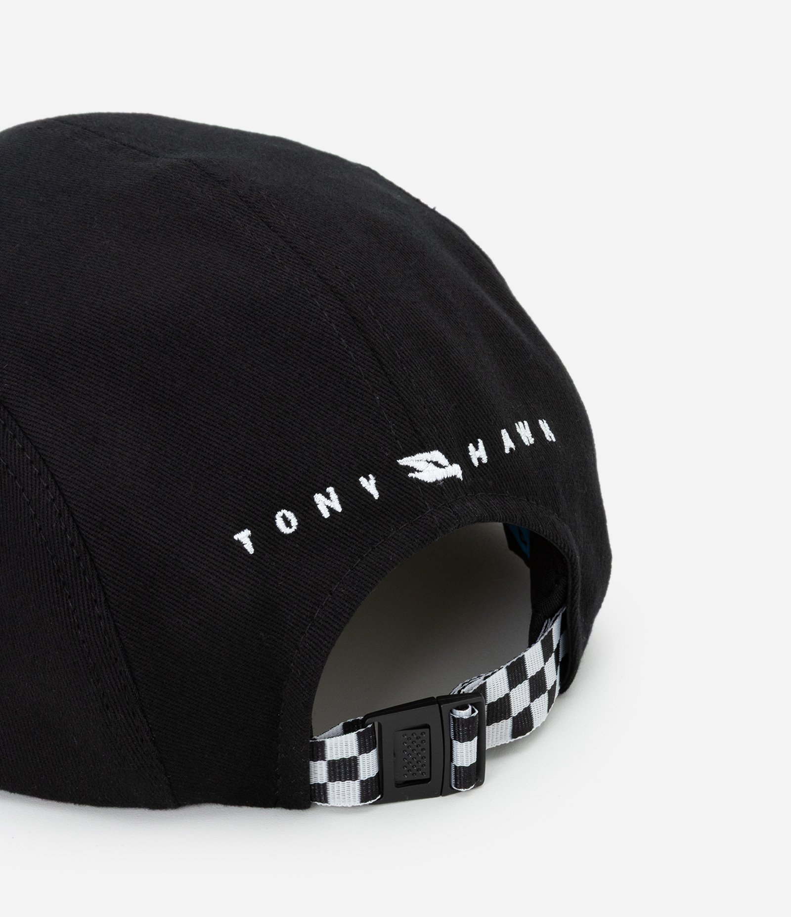 Boné 5 Panel em Sarja com Bordado Tony Hawk Preto 3