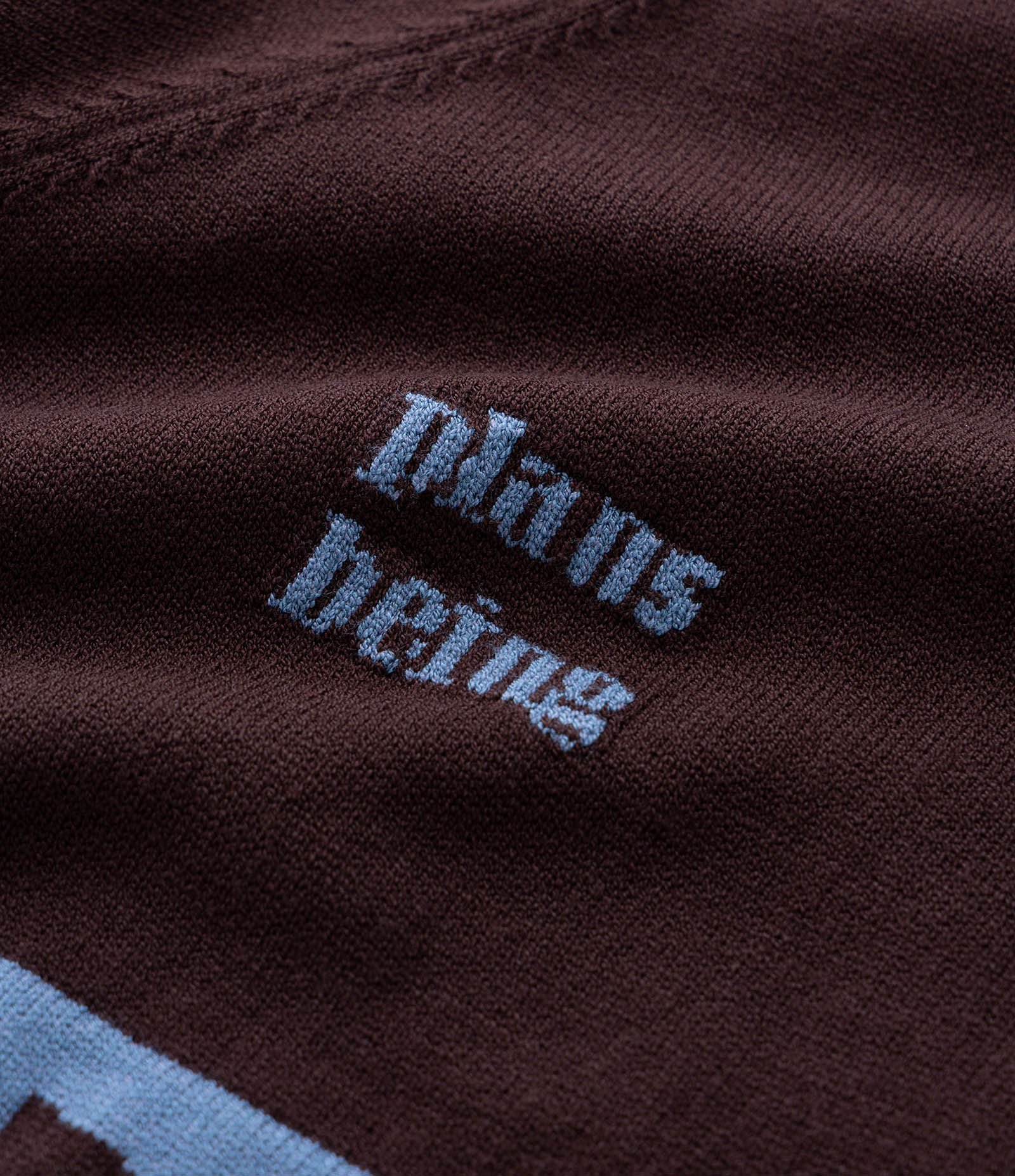 Suéter Boxy em Jacquard com Lettering Marrom 9