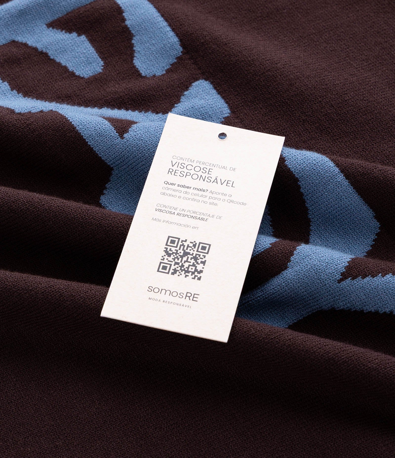 Suéter Boxy em Jacquard com Lettering Marrom 10