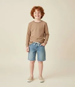 Camiseta Infantil em Moletinho Texturizado – Tam 5 a 14 Anos