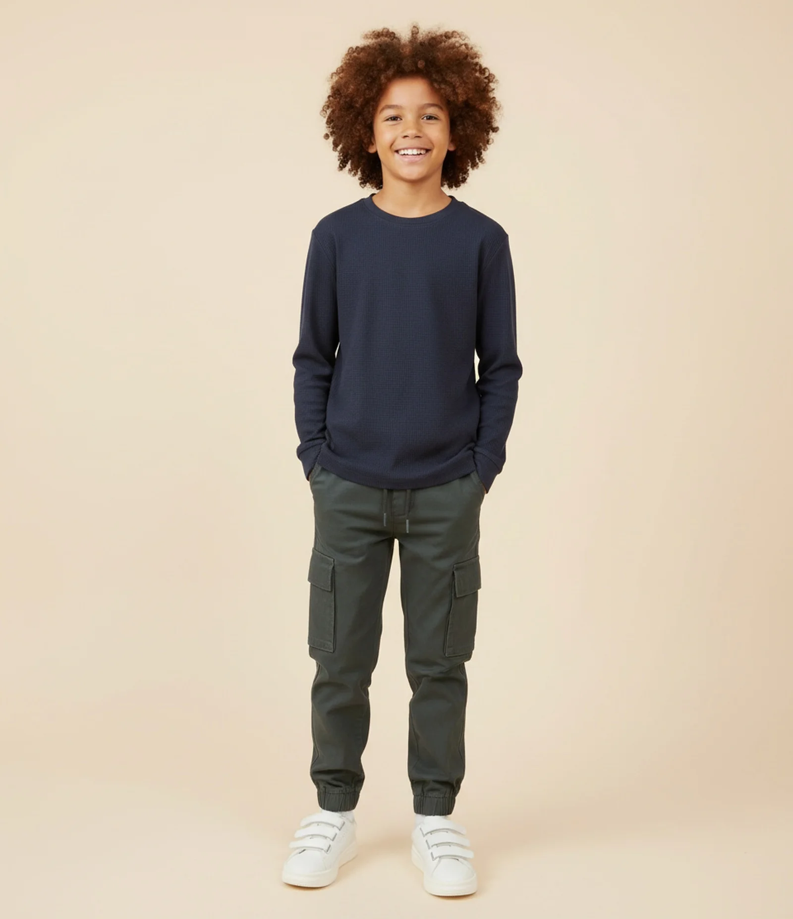 Camiseta Infantil em Moletinho Texturizado – Tam 5 a 14 Anos Azul Noite 1