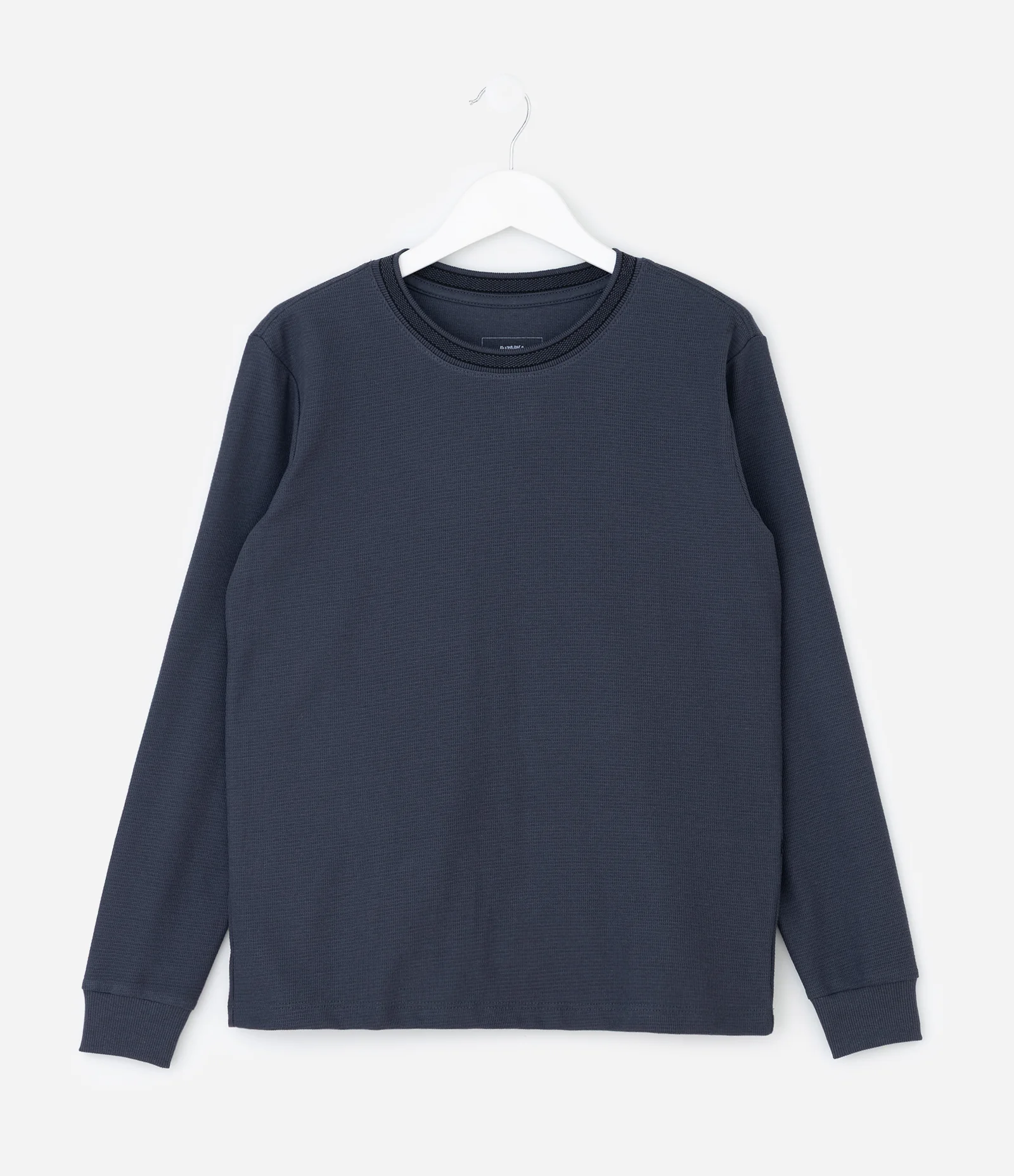 Camiseta Infantil em Moletinho Texturizado – Tam 5 a 14 Anos Azul Noite 2