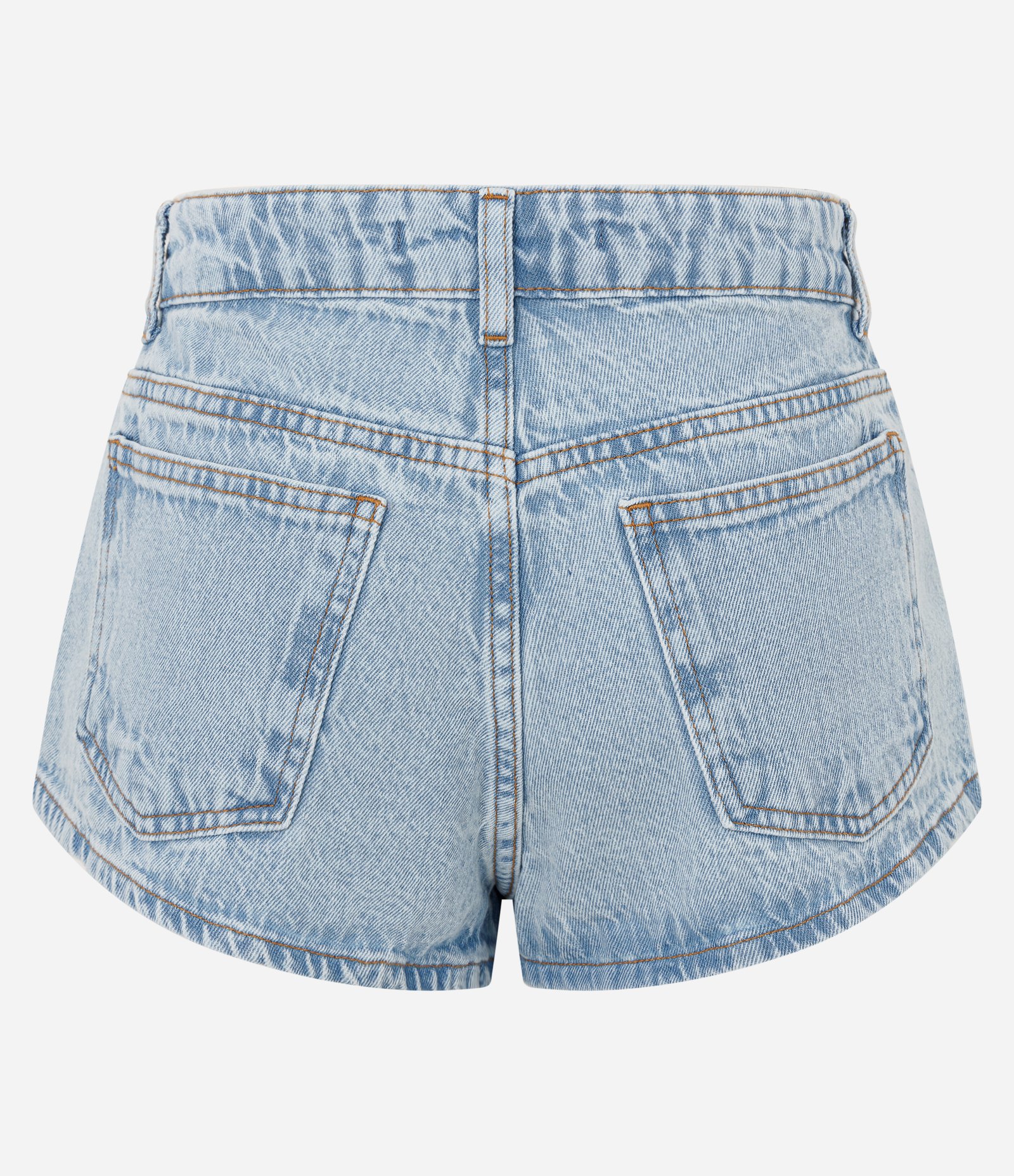 Short Cintura Média em Jeans com Brilhos Claro 3