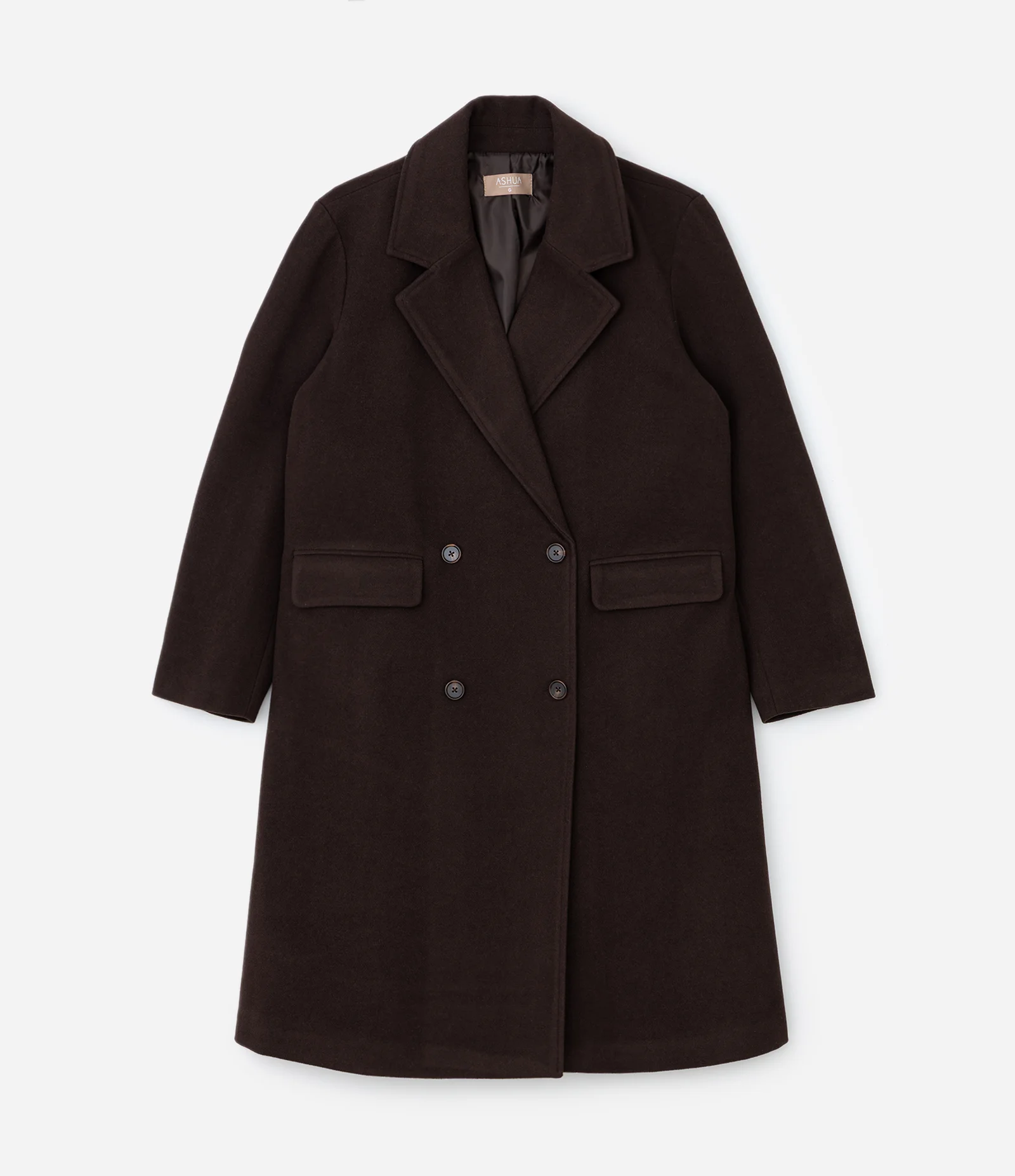 Jaqueta Pesada Polyvelour Tipo Sobretudo Curve & Plus Size Marrom 4