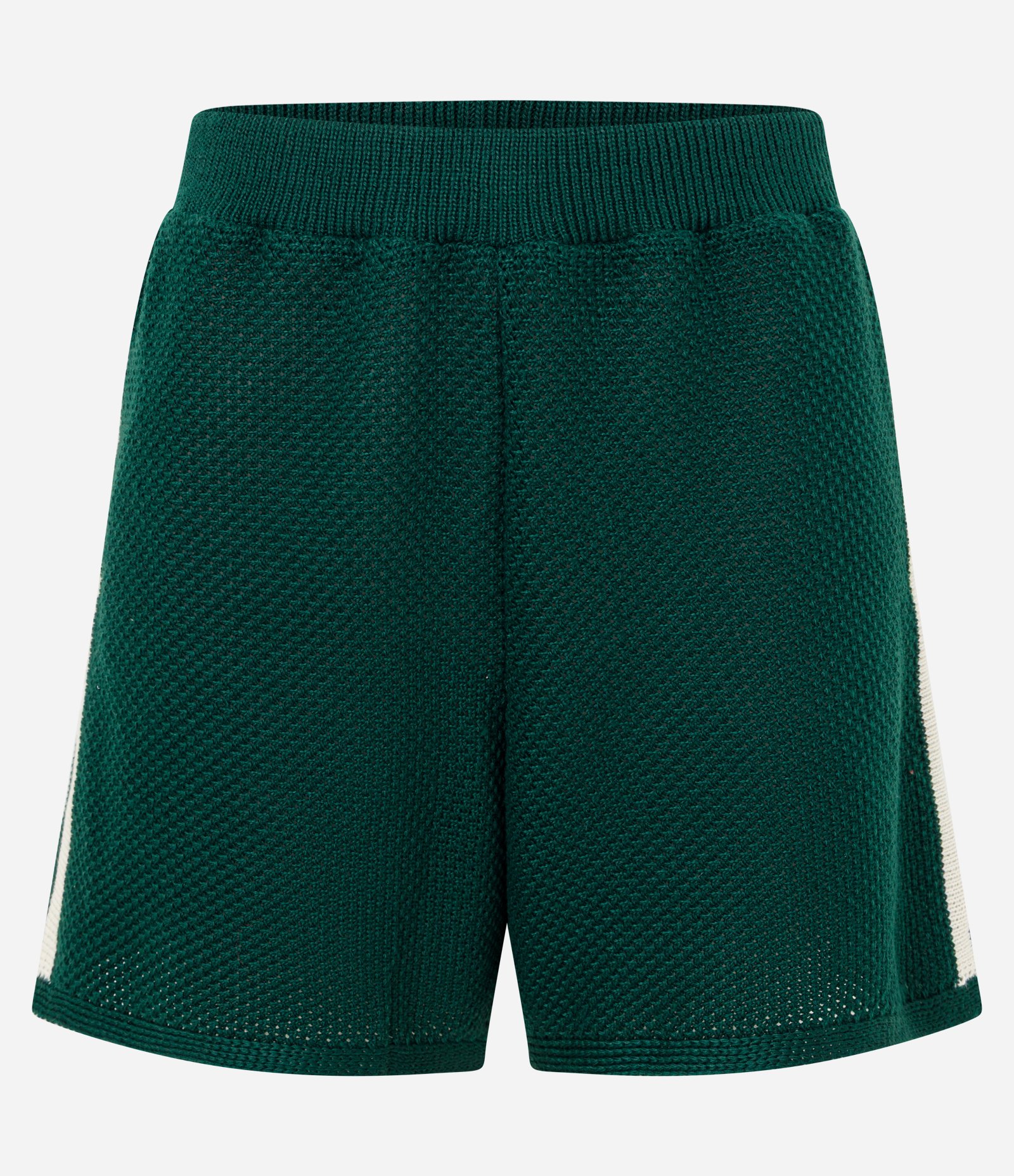 Bermuda Wide Leg em Tricô com Cós Elástico Verde 5