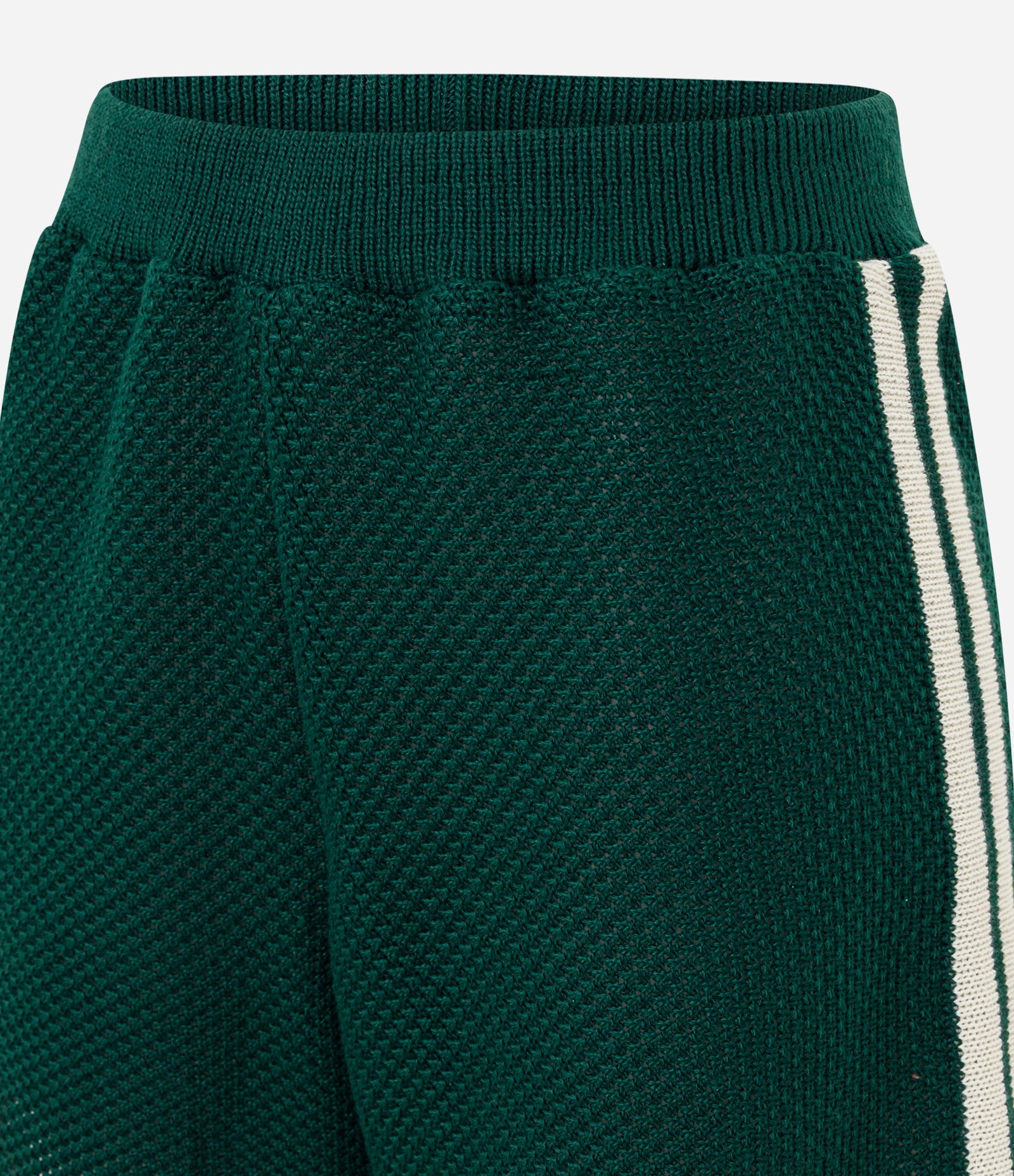 Bermuda Wide Leg em Tricô com Cós Elástico Verde 6