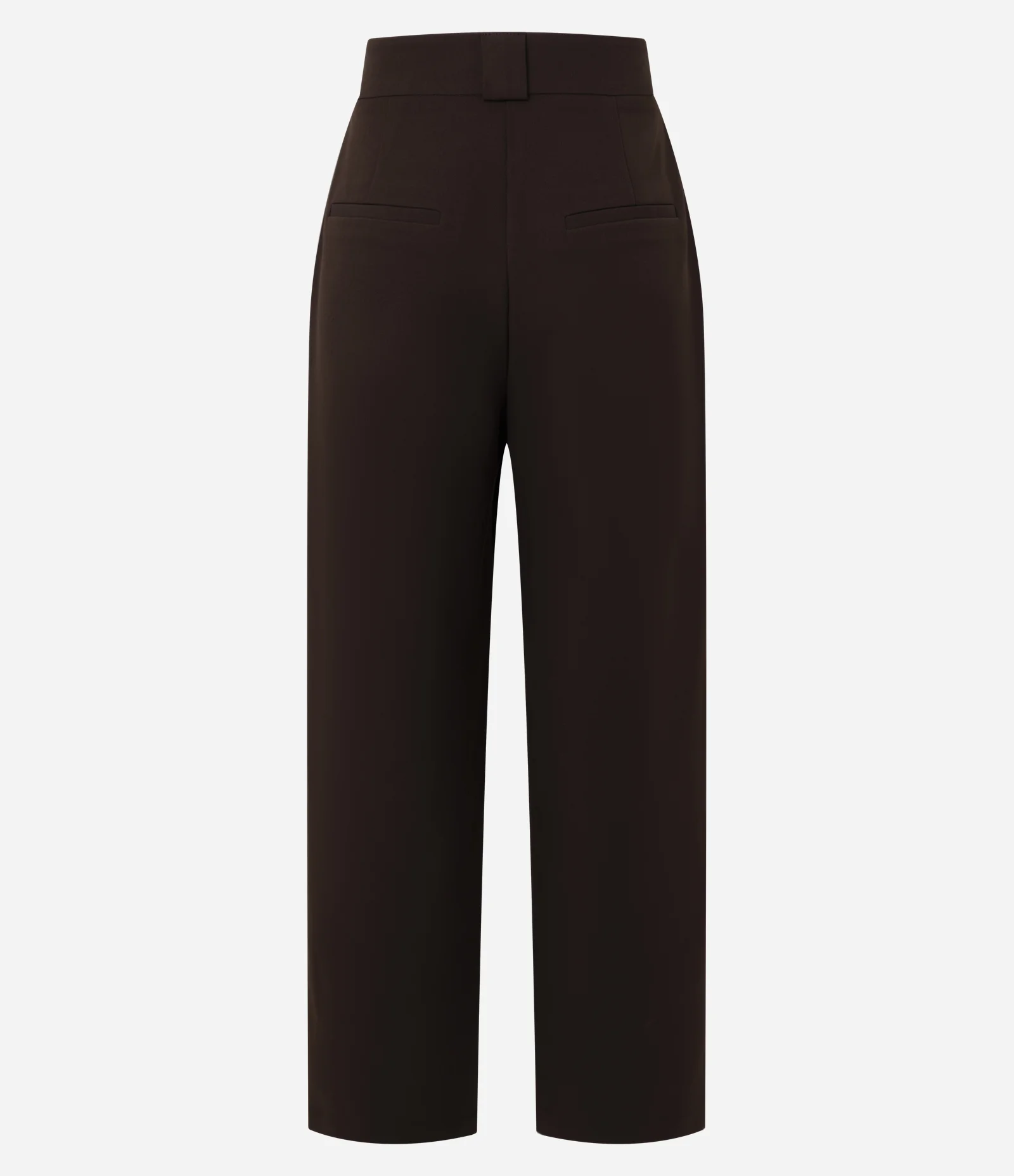 Calça Reta Alfaiatada com Passantes Largos Marrom 2