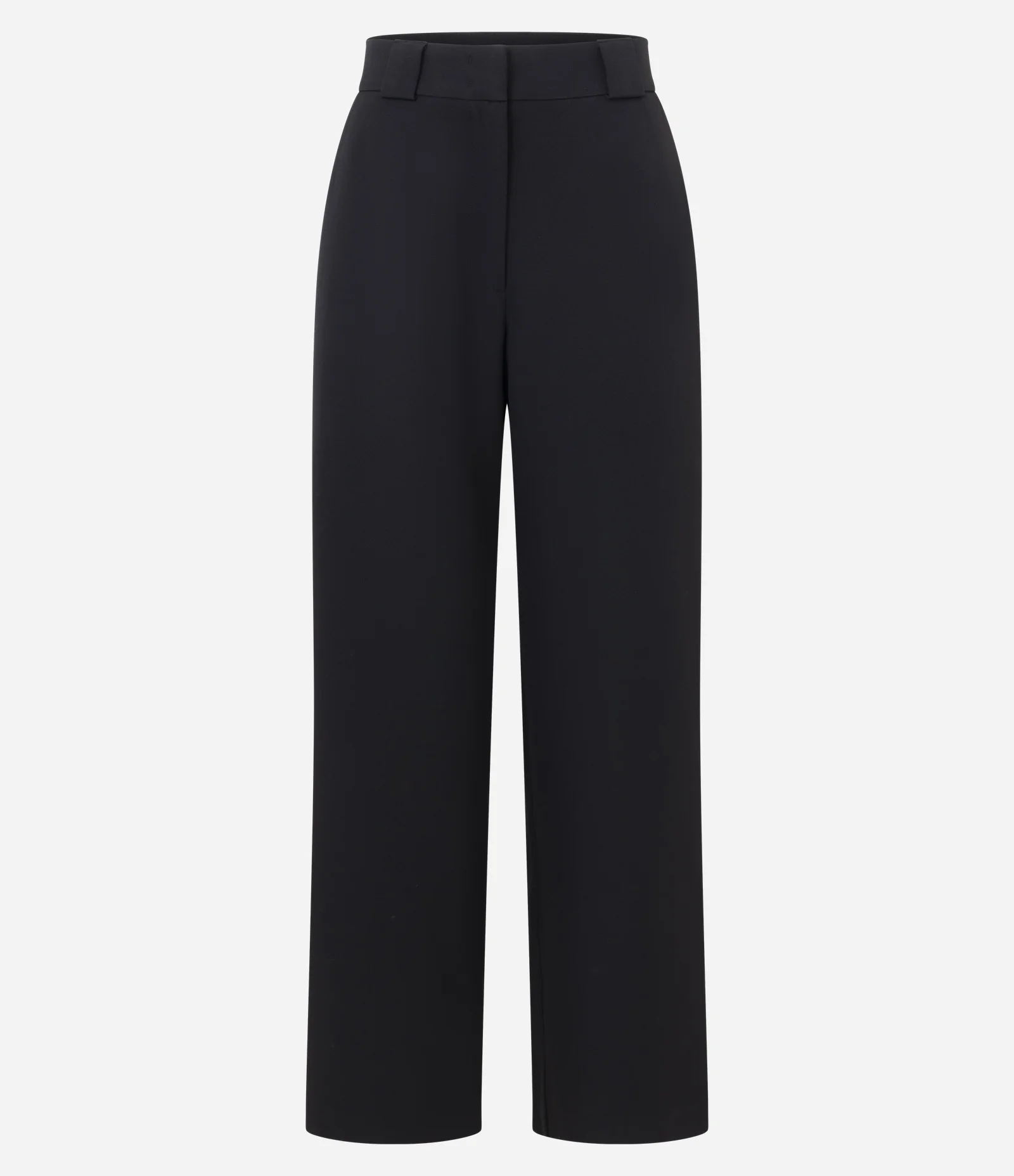 Calça Reta Alfaiatada com Passantes Largos Preto 1