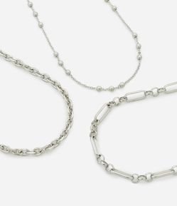 Colar Camadas Metalizadas com Diferentes Texturas