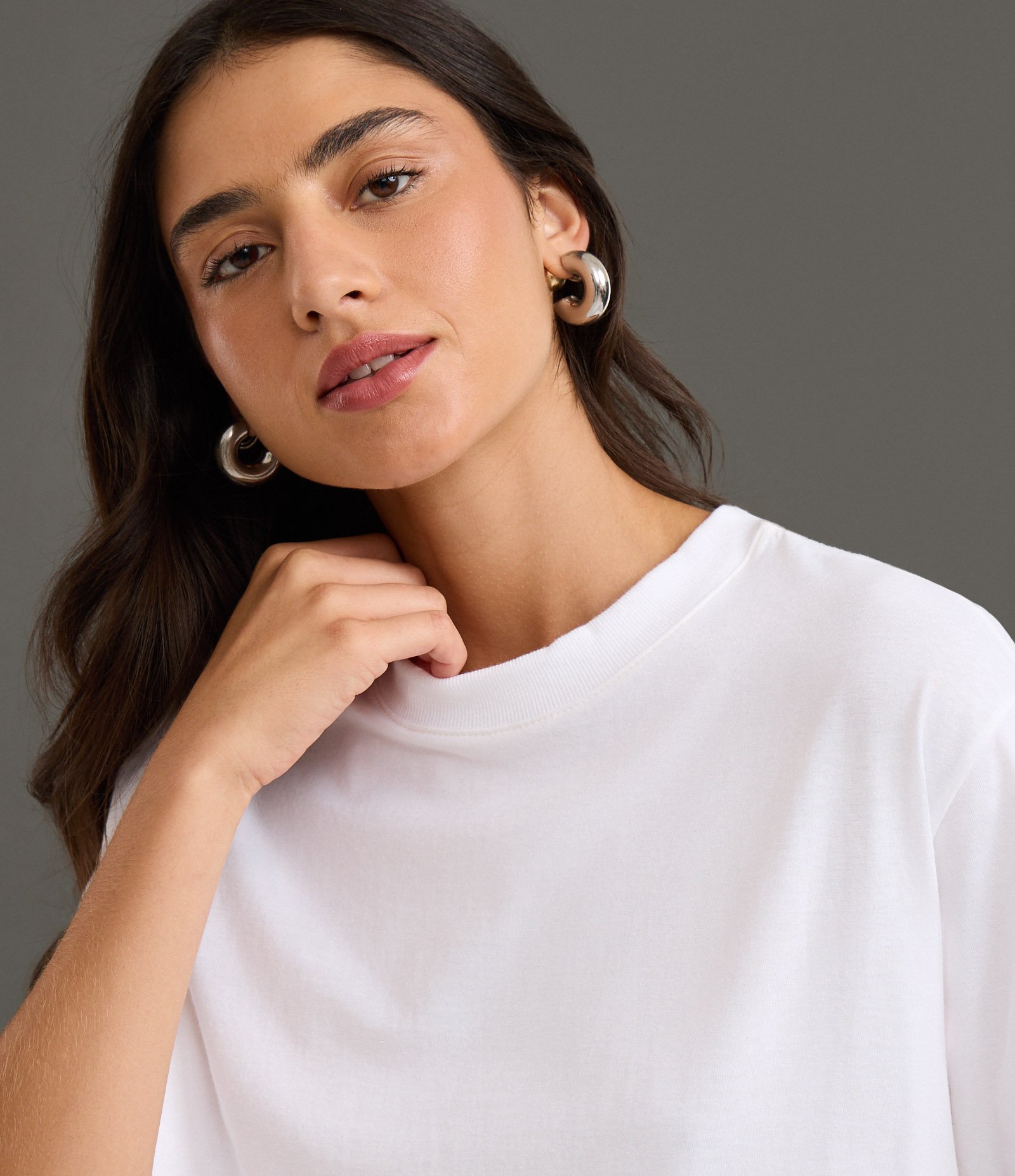 Camiseta Oversized em Algodão com Manga Curta Branco 3