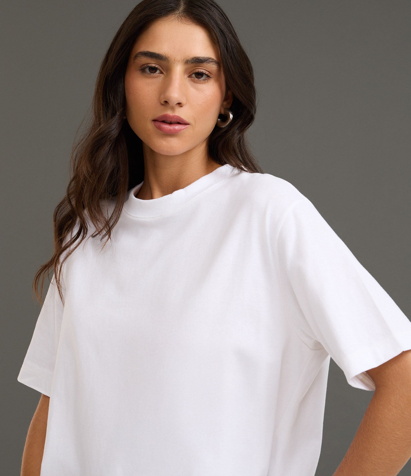 Camiseta Oversized em Algodão com Manga Curta Branco 4