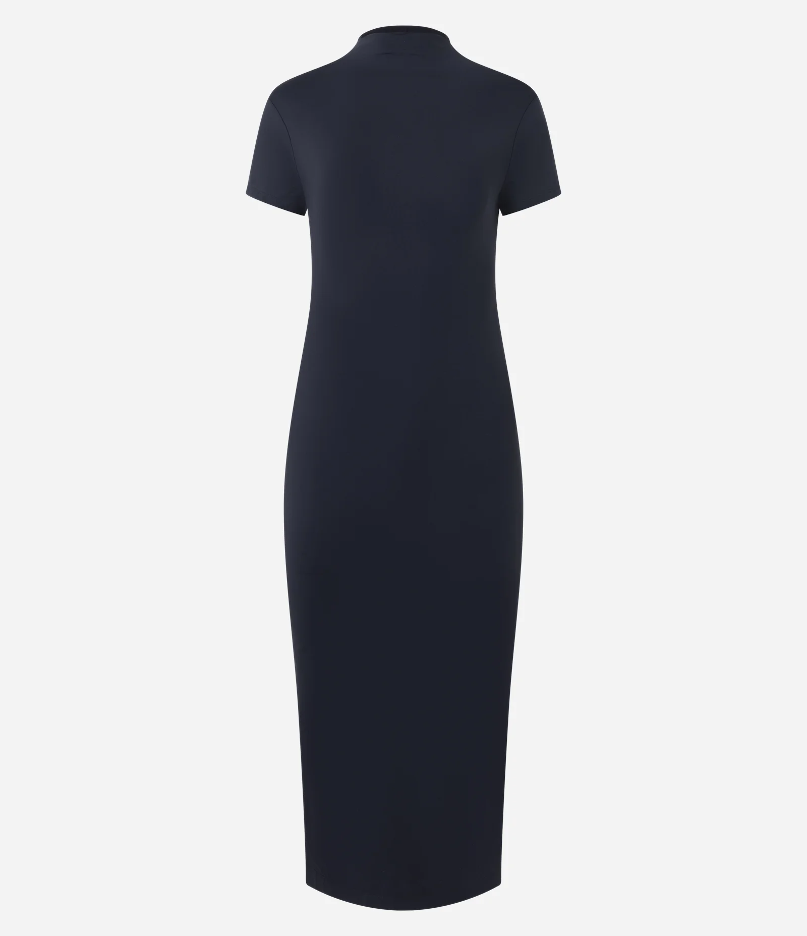 Vestido Tubinho Básico com Gola Alta e Fenda Traseira Preto 5