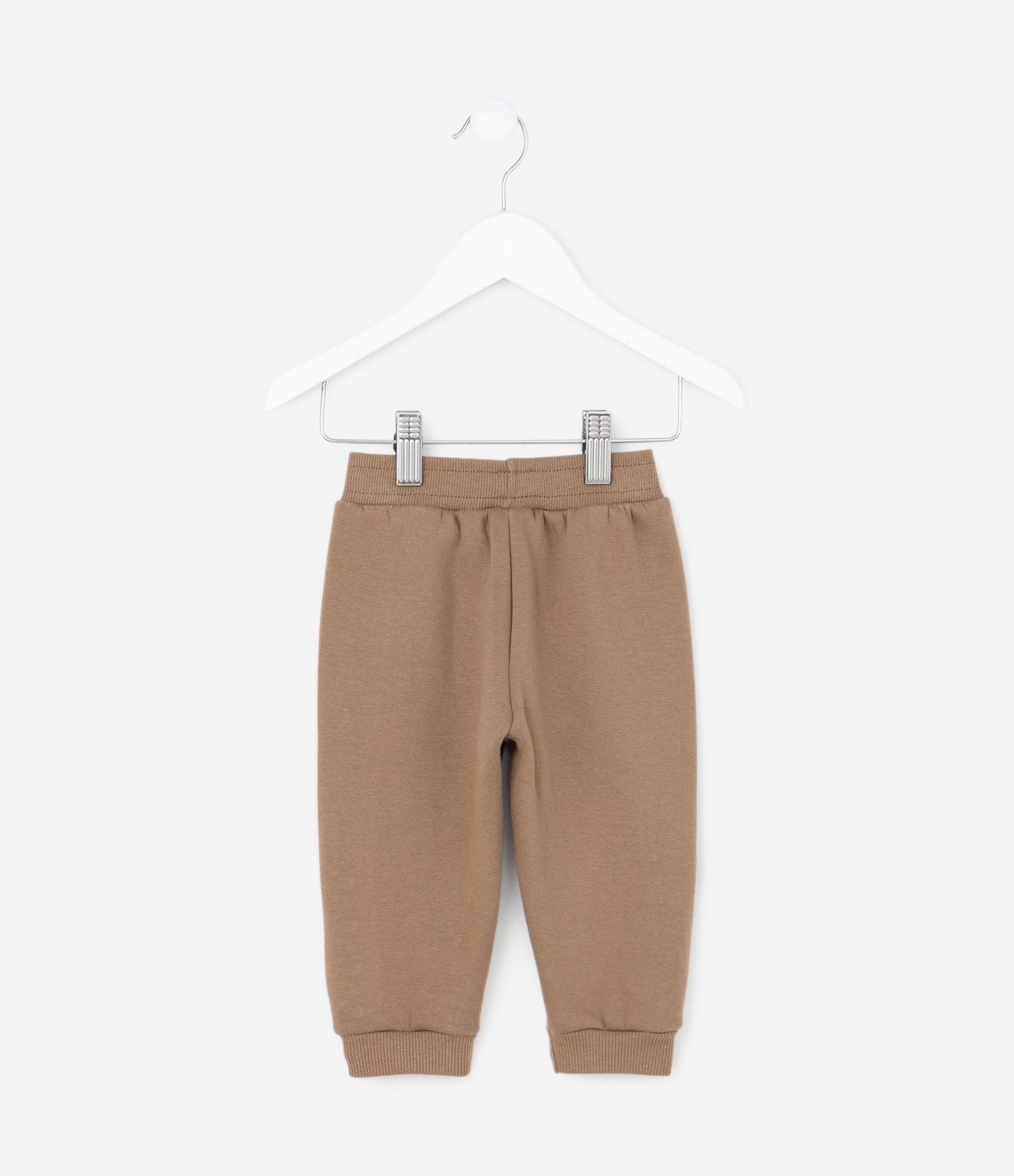 Calça Infantil em Moletom com Felpa e Bolsos Texturizados – Tam 0 a 18 Meses Marrom 3