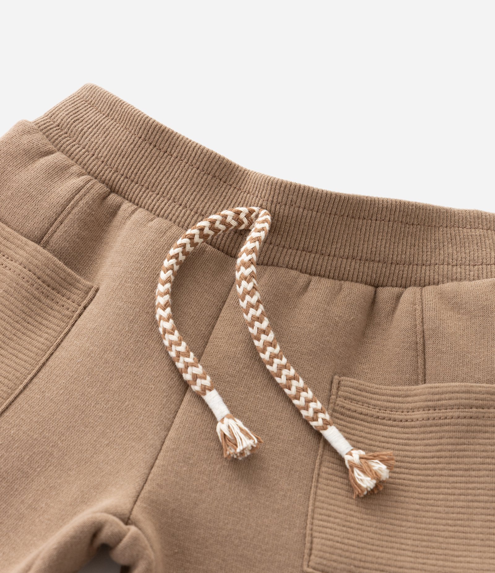 Calça Infantil em Moletom com Felpa e Bolsos Texturizados – Tam 0 a 18 Meses Marrom 6