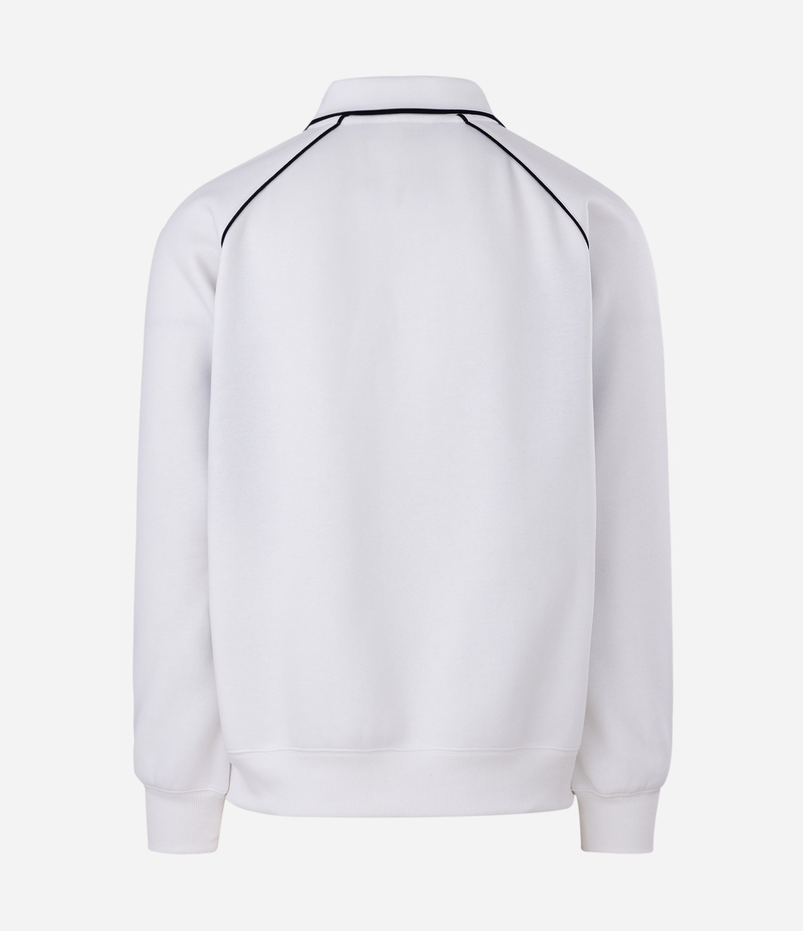 Blusão Boxy com Felpa Esportivo e Gola Polo Branco 5