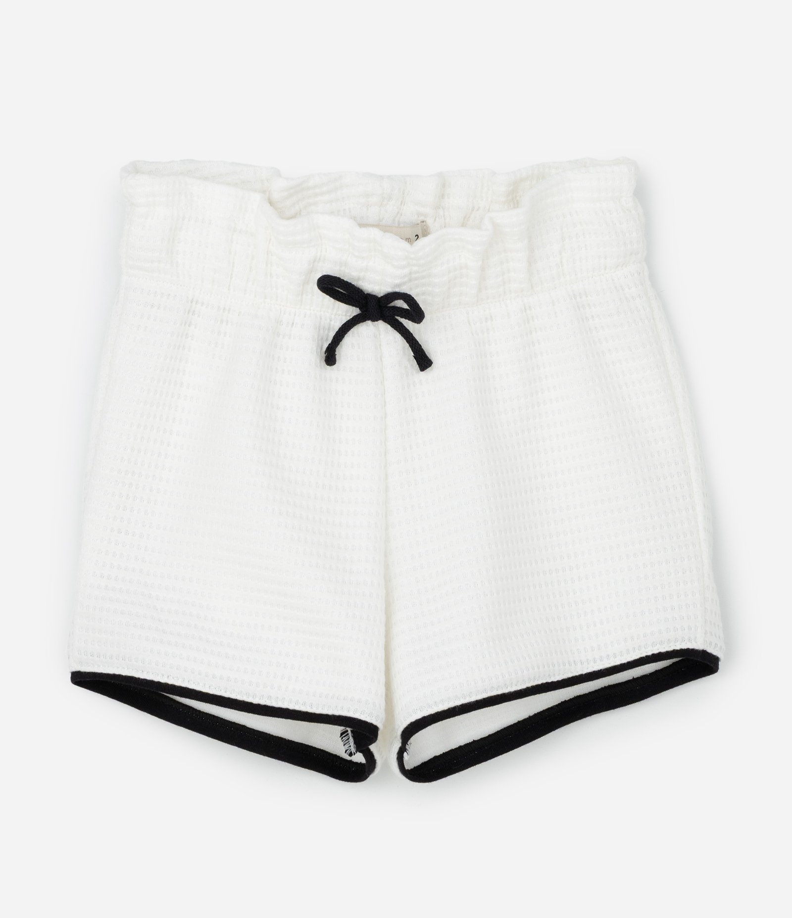 Conjunto Infantil com Blusa Gola Boneca e Short Texturizado – Tam 1 a 5/6 Anos Branco 4