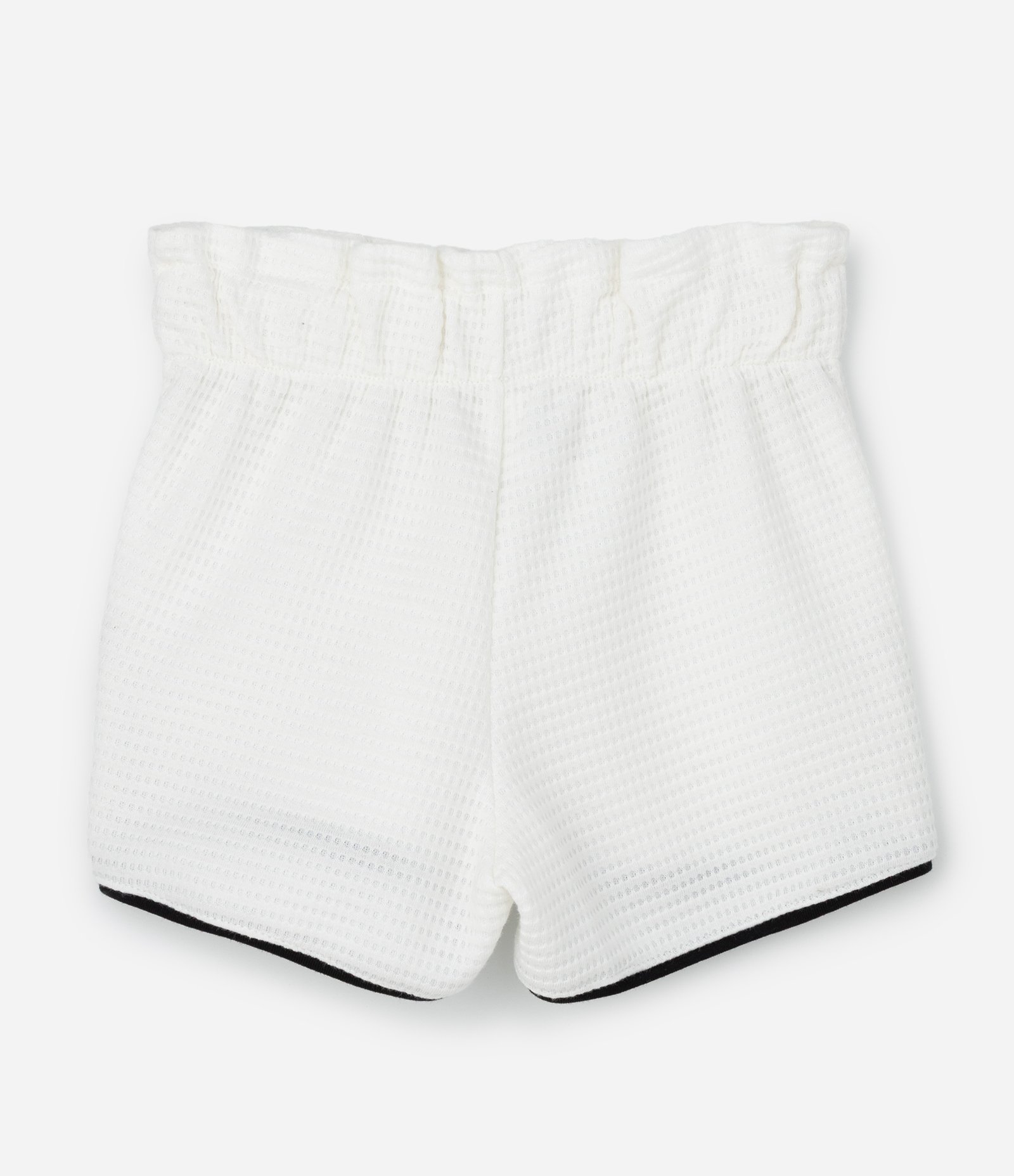 Conjunto Infantil com Blusa Gola Boneca e Short Texturizado – Tam 1 a 5/6 Anos Branco 5