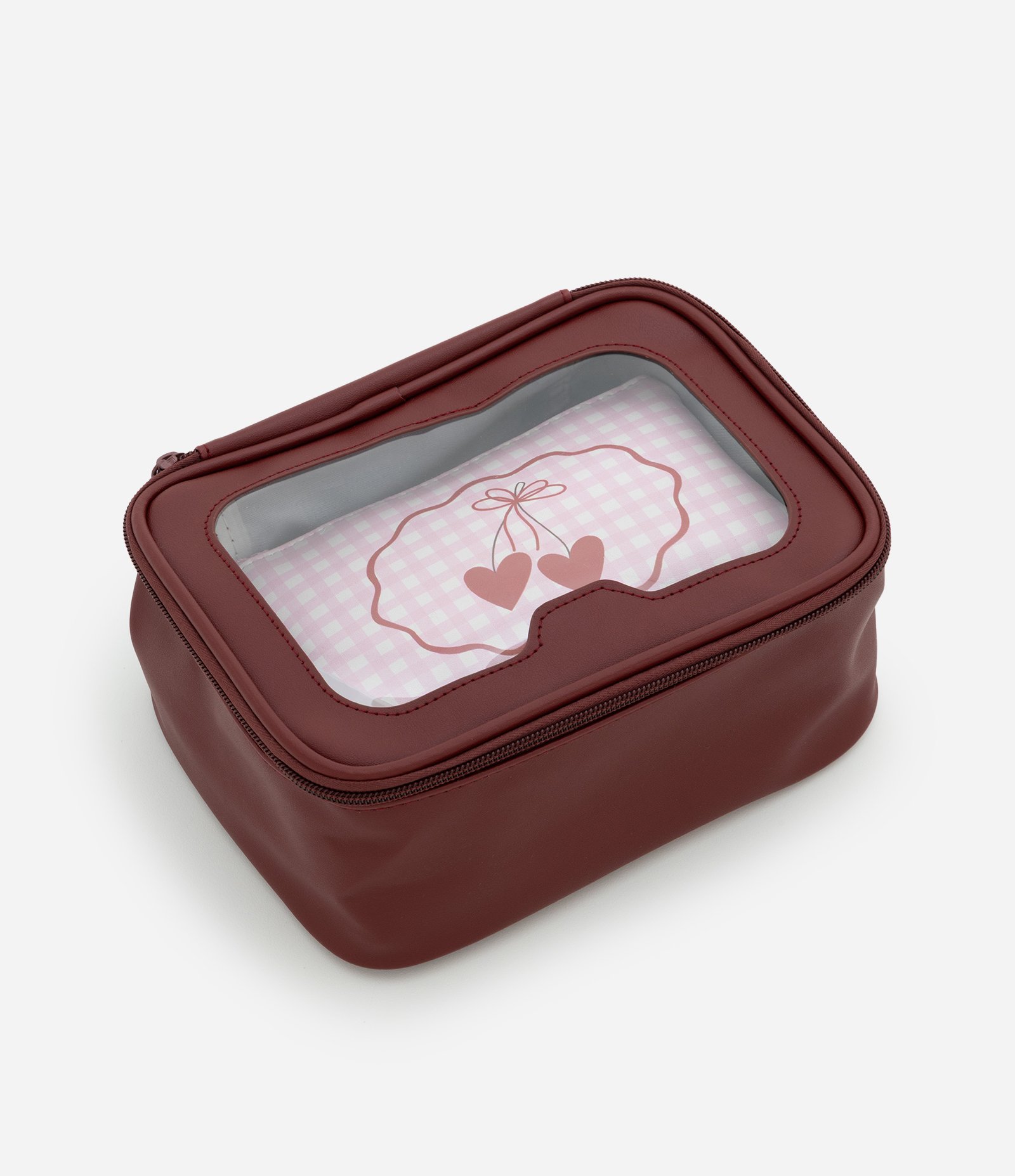 Kit 03 Nécessaires com Estampa de Corações Multicores 5