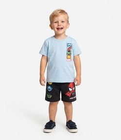 Bermuda Infantil em Moletom com Estampa Avengers – Tam 2 a 6 Anos