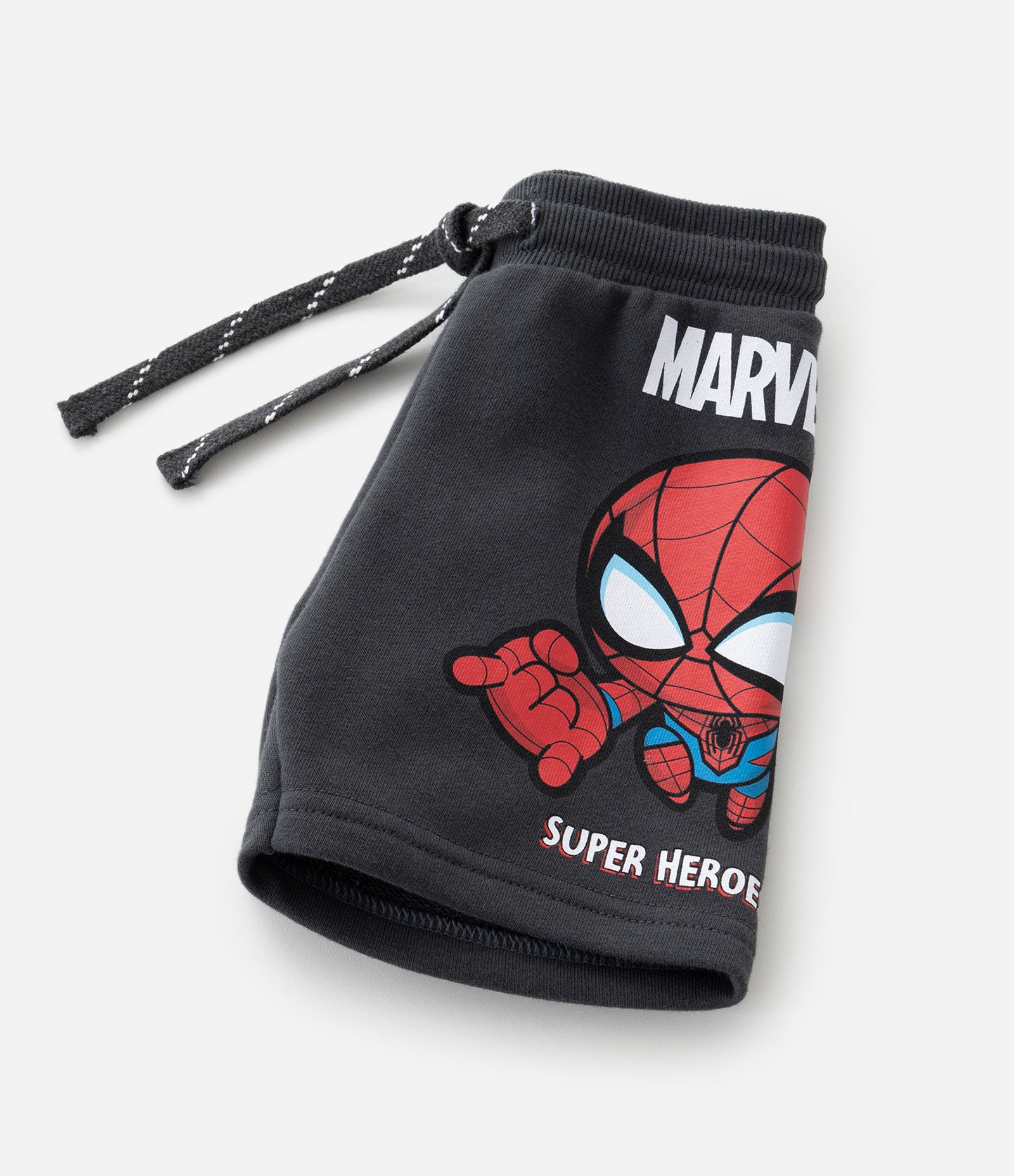 Bermuda Infantil em Moletom com Estampa Avengers – Tam 2 a 6 Anos Cinza Chumbo 4