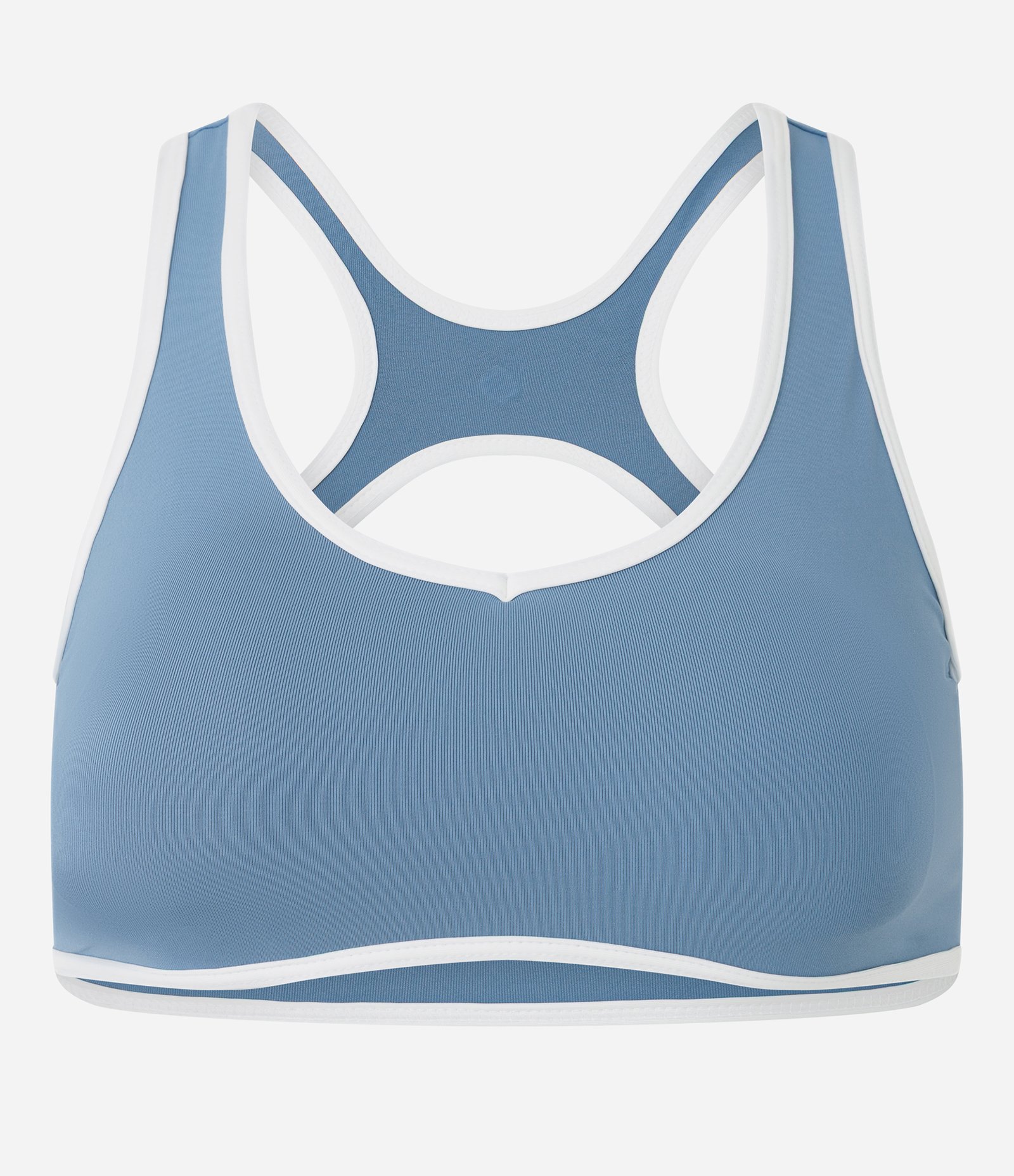 Top Nadador Esportivo com Viés Contrastante e Bojo Azul 5