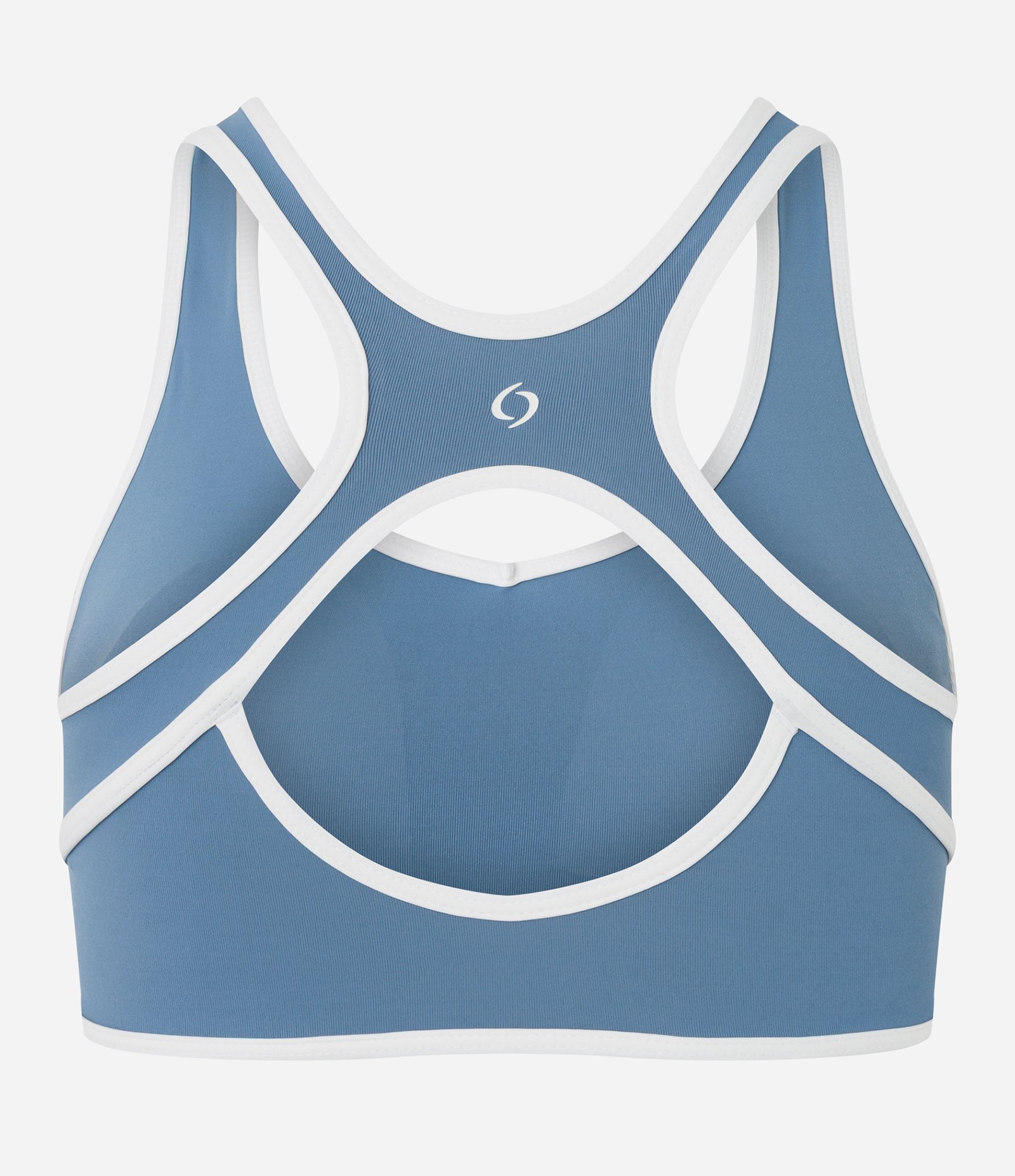 Top Nadador Esportivo com Viés Contrastante e Bojo Azul 6