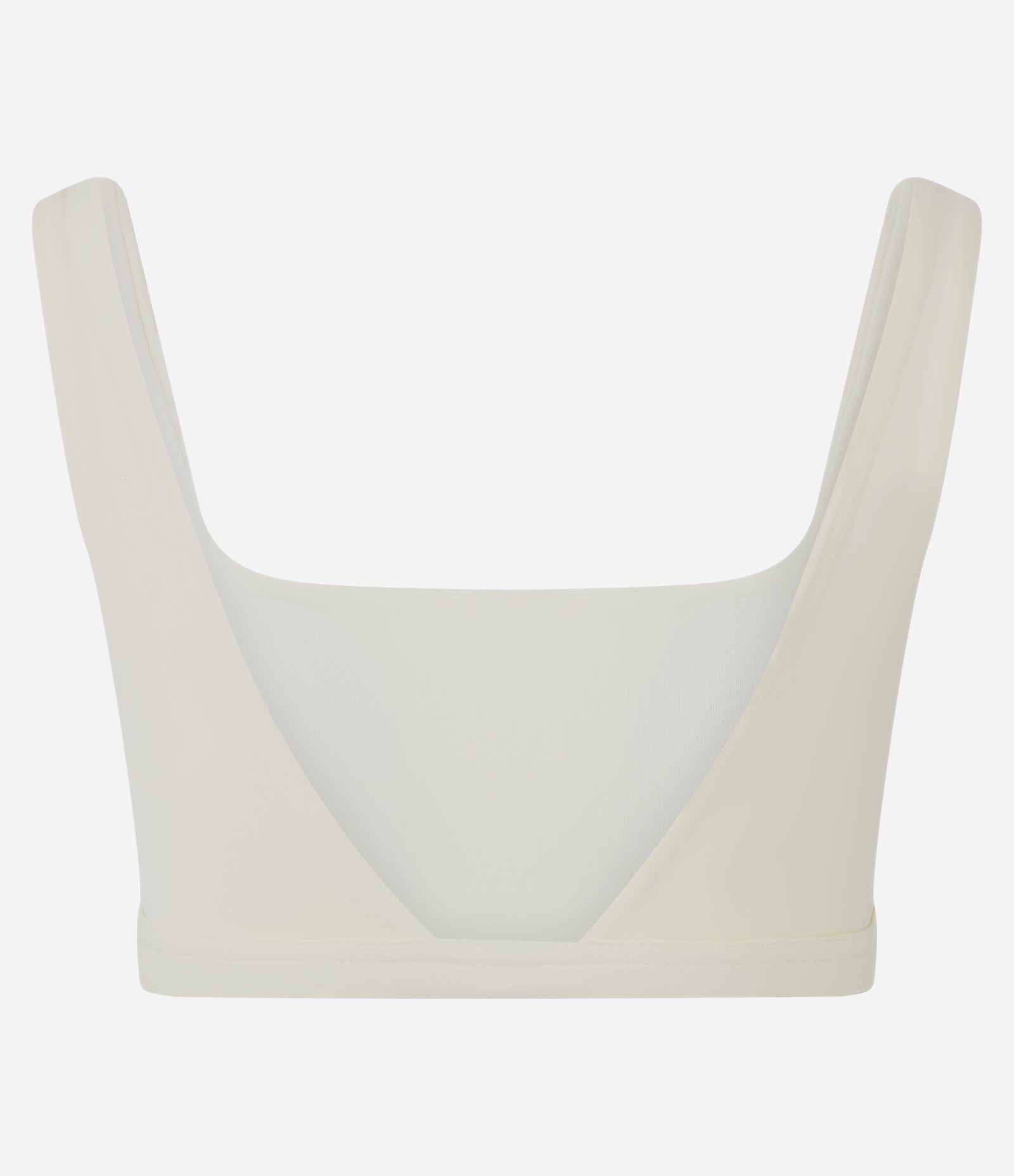 Top Esportivo em Microfibra com Abertura em V e Bojo Off White 5