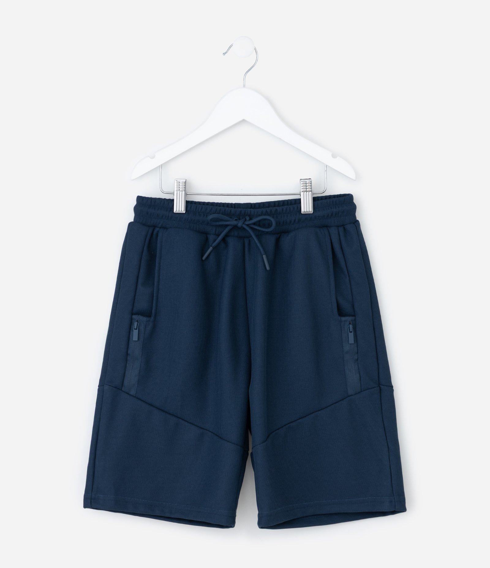 Bermuda Infantil Texturizado com Bolsos – Tam 5 a 14 Anos Azul Marinho 2