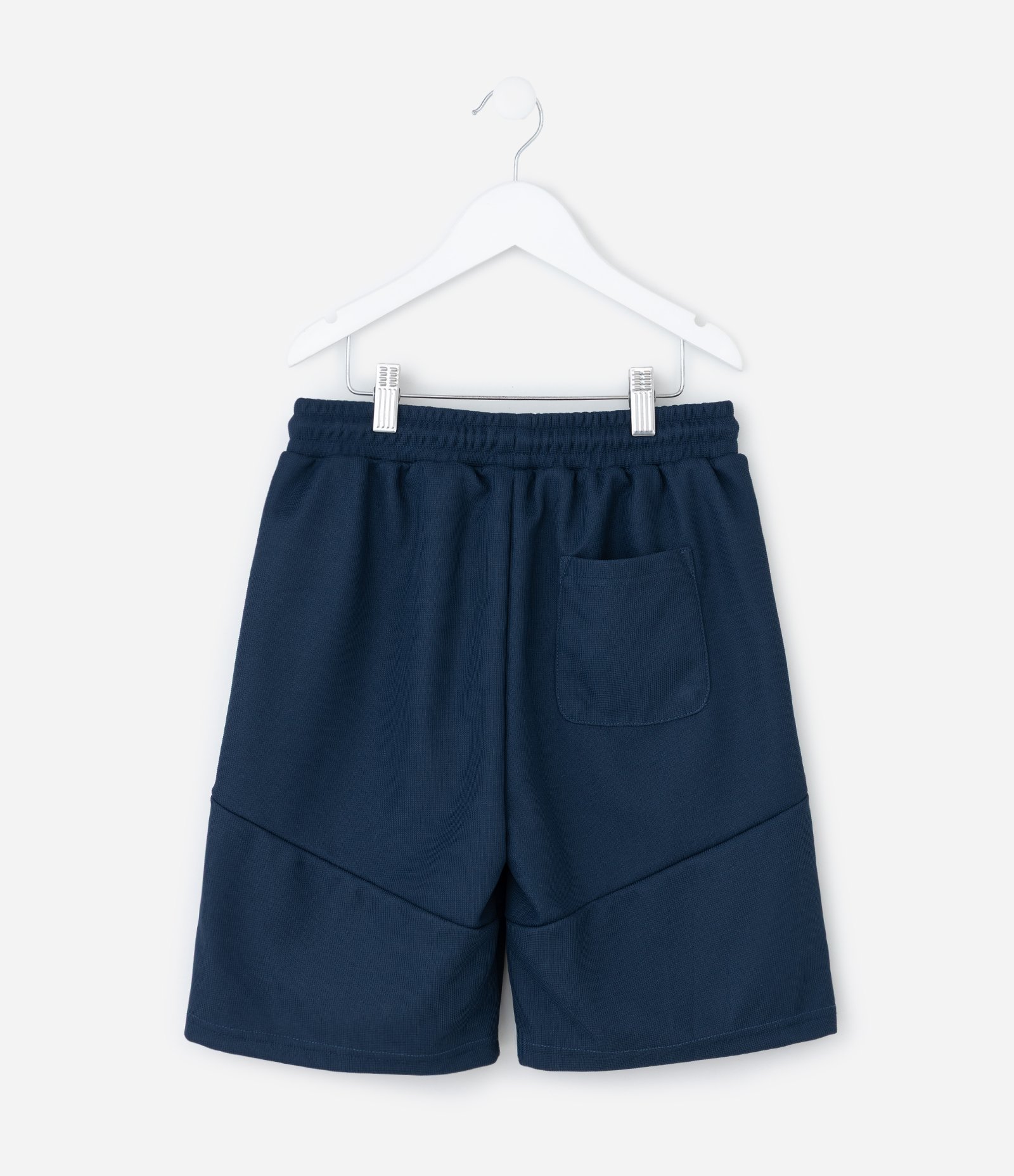 Bermuda Infantil Texturizado com Bolsos – Tam 5 a 14 Anos Azul Marinho 3