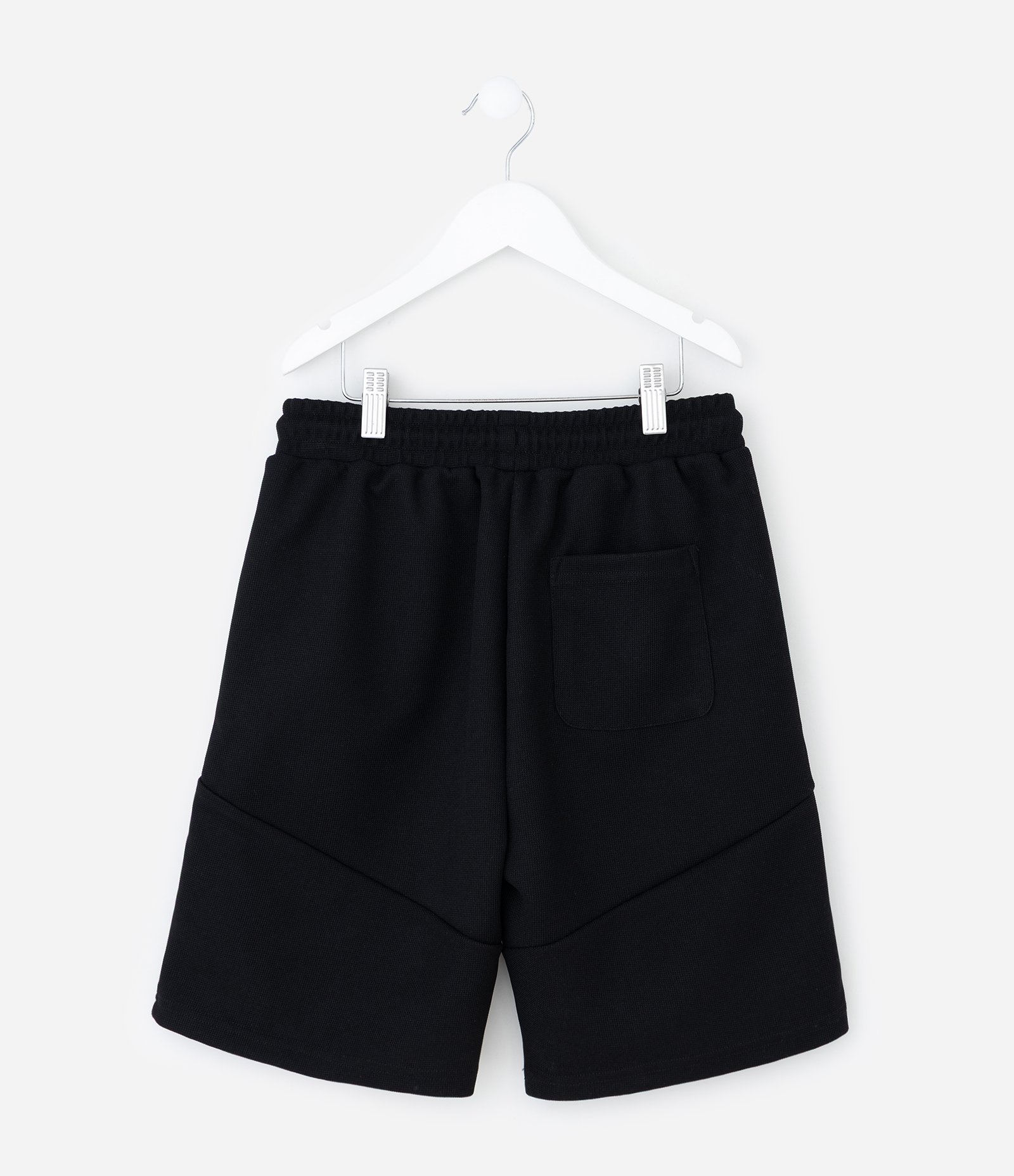 Bermuda Infantil Texturizado com Bolsos – Tam 5 a 14 Anos Preto 3
