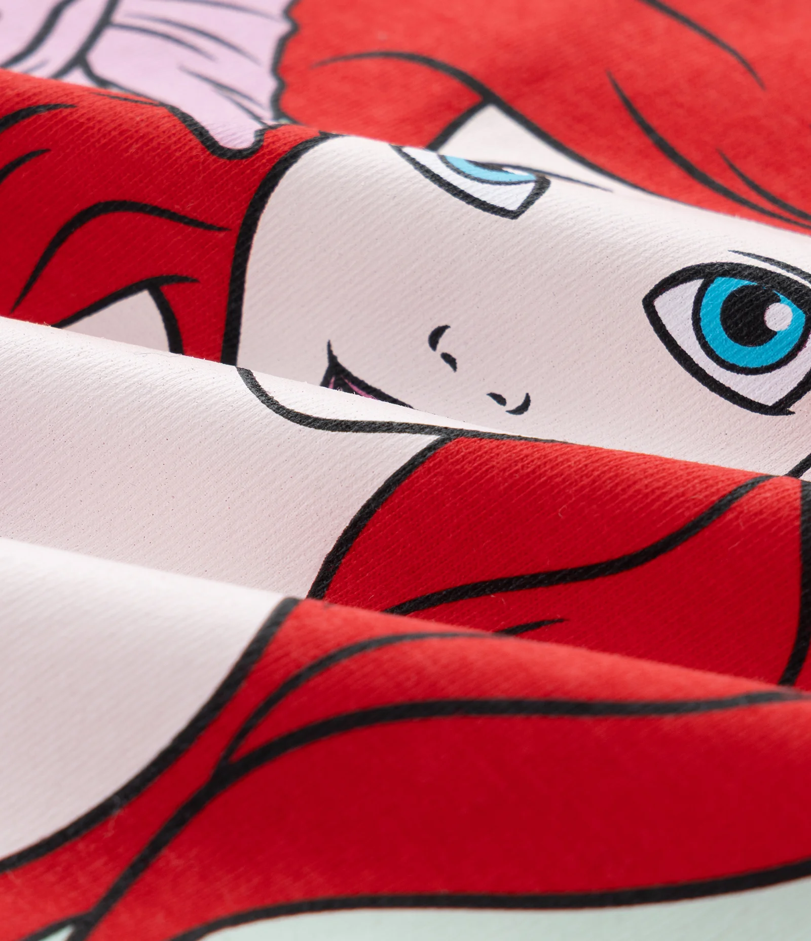 Conjunto Infantil Blusa e Short com Estampa Ariel Pequena Sereia – Tam 1 a 5/6 Rosa/Verde 9