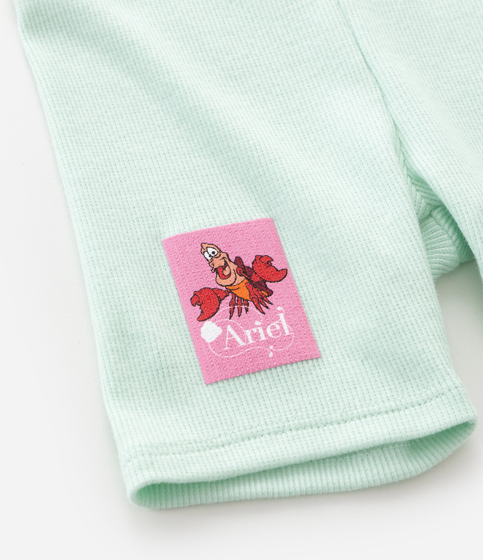 Conjunto Infantil Blusa e Short com Estampa Ariel Pequena Sereia – Tam 1 a 5/6 Rosa/Verde 7