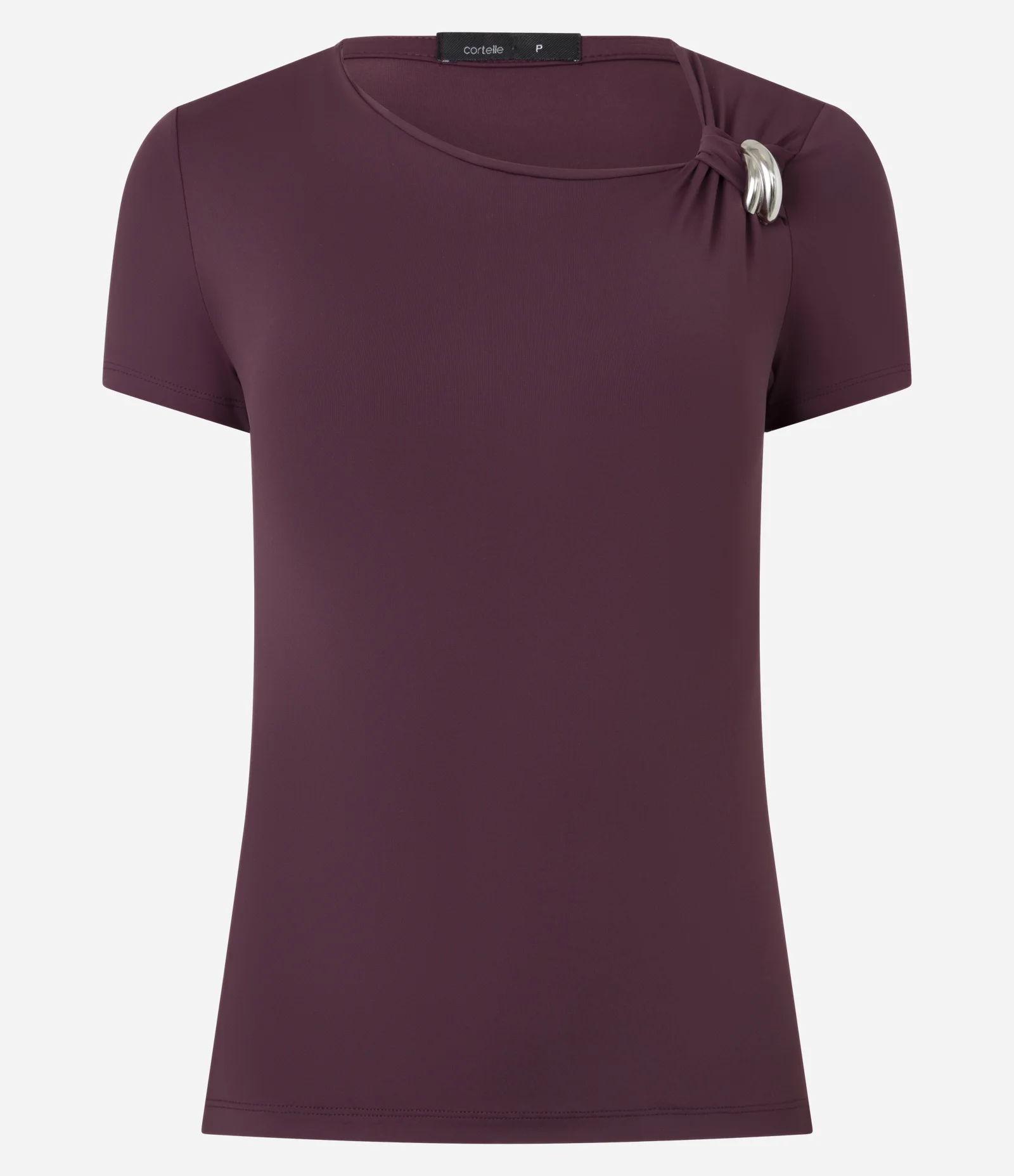 Blusa em Poliamida com Aviamento no Ombro Roxo 5