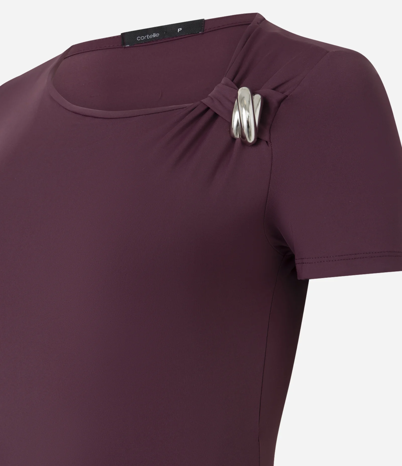 Blusa em Poliamida com Aviamento no Ombro Roxo 6