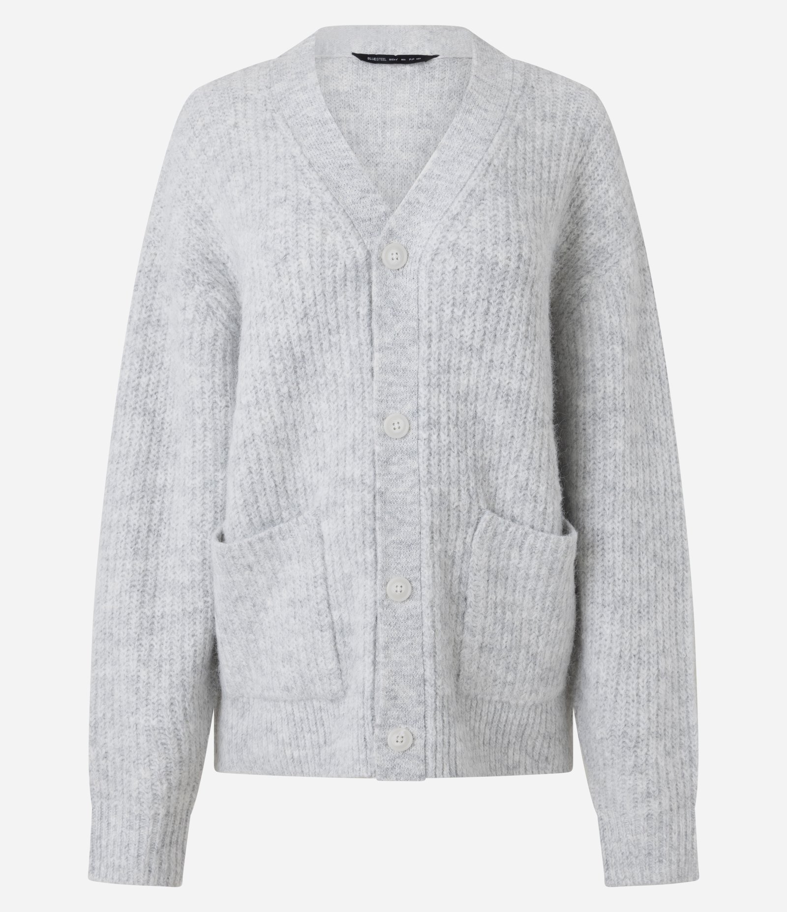 Cardigan Masculino Retilínea Listrado Gradiente Boxy Cinza 4