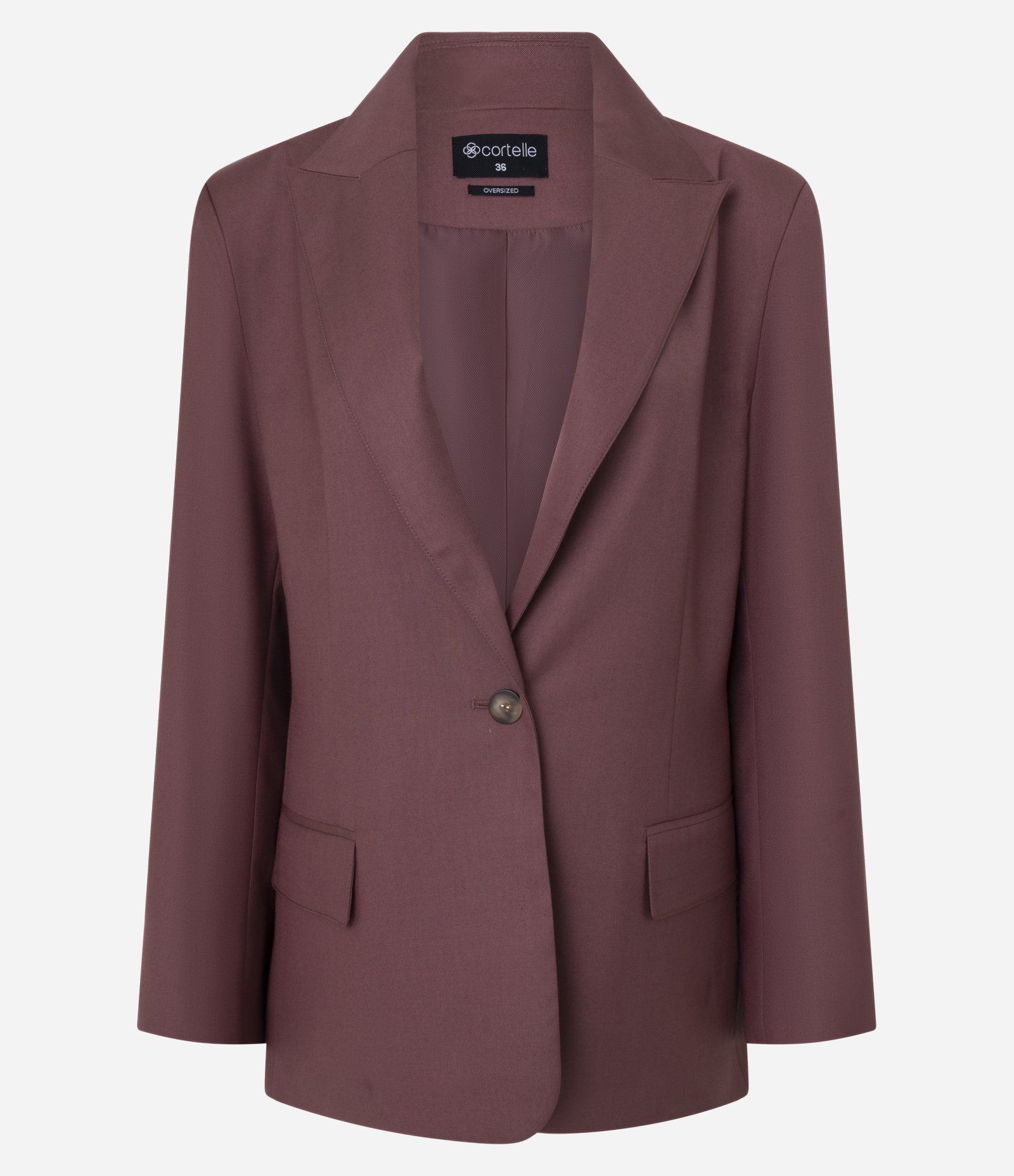 Blazer Alfaiatado com Gola Lapela e Forro Interno Marrom 1