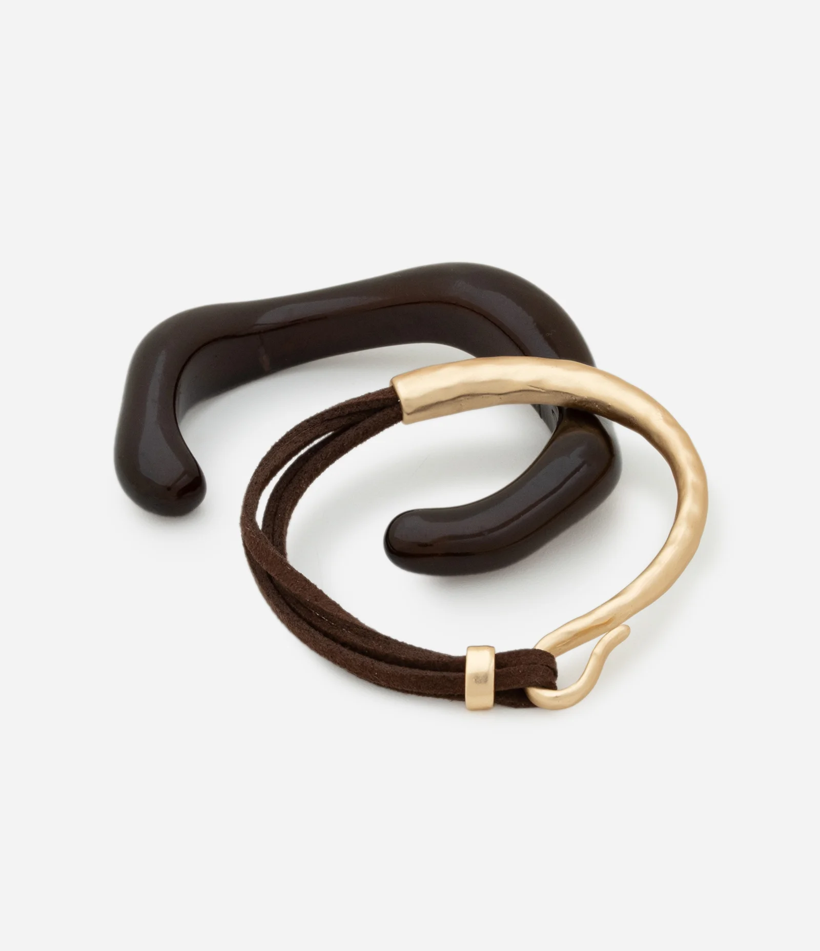 Kit 02 Braceletes Orgânicos Texturizados Multicores 2